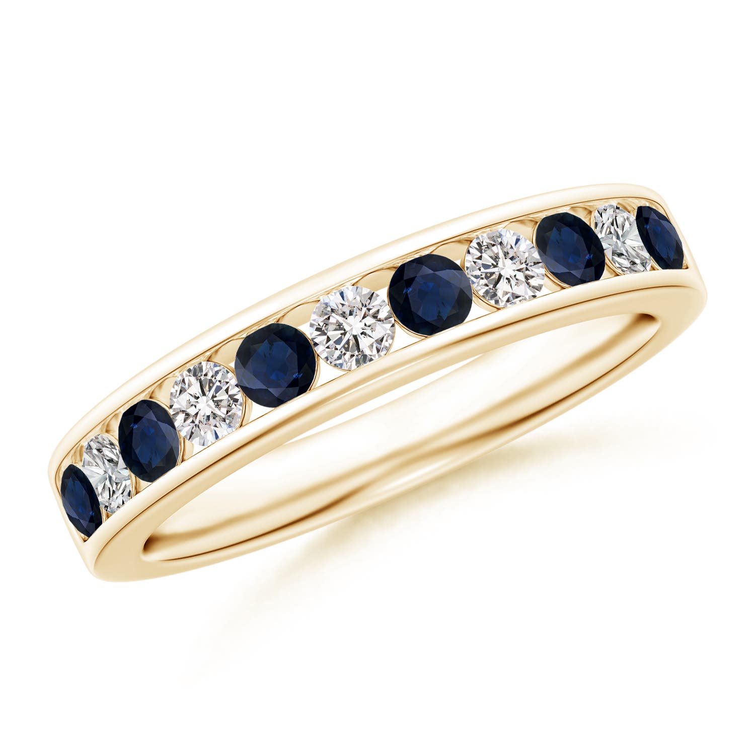 A - Blue Sapphire / 0.89 CT / 14 KT Yellow Gold