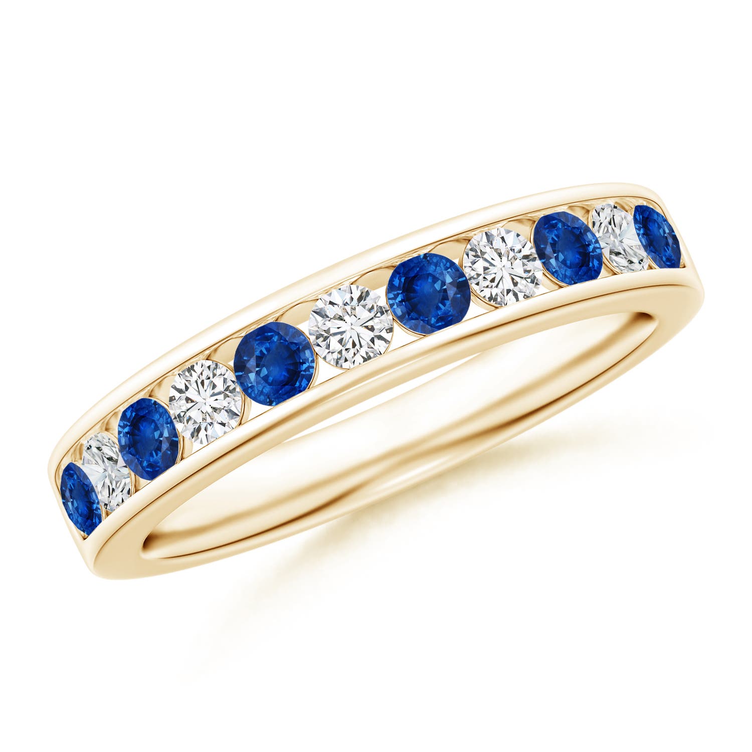 AAA - Blue Sapphire / 0.89 CT / 14 KT Yellow Gold