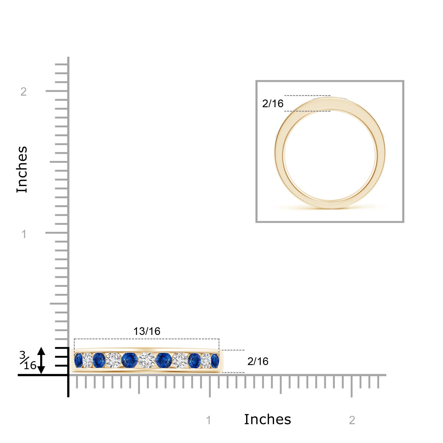 AAA - Blue Sapphire / 0.89 CT / 14 KT Yellow Gold