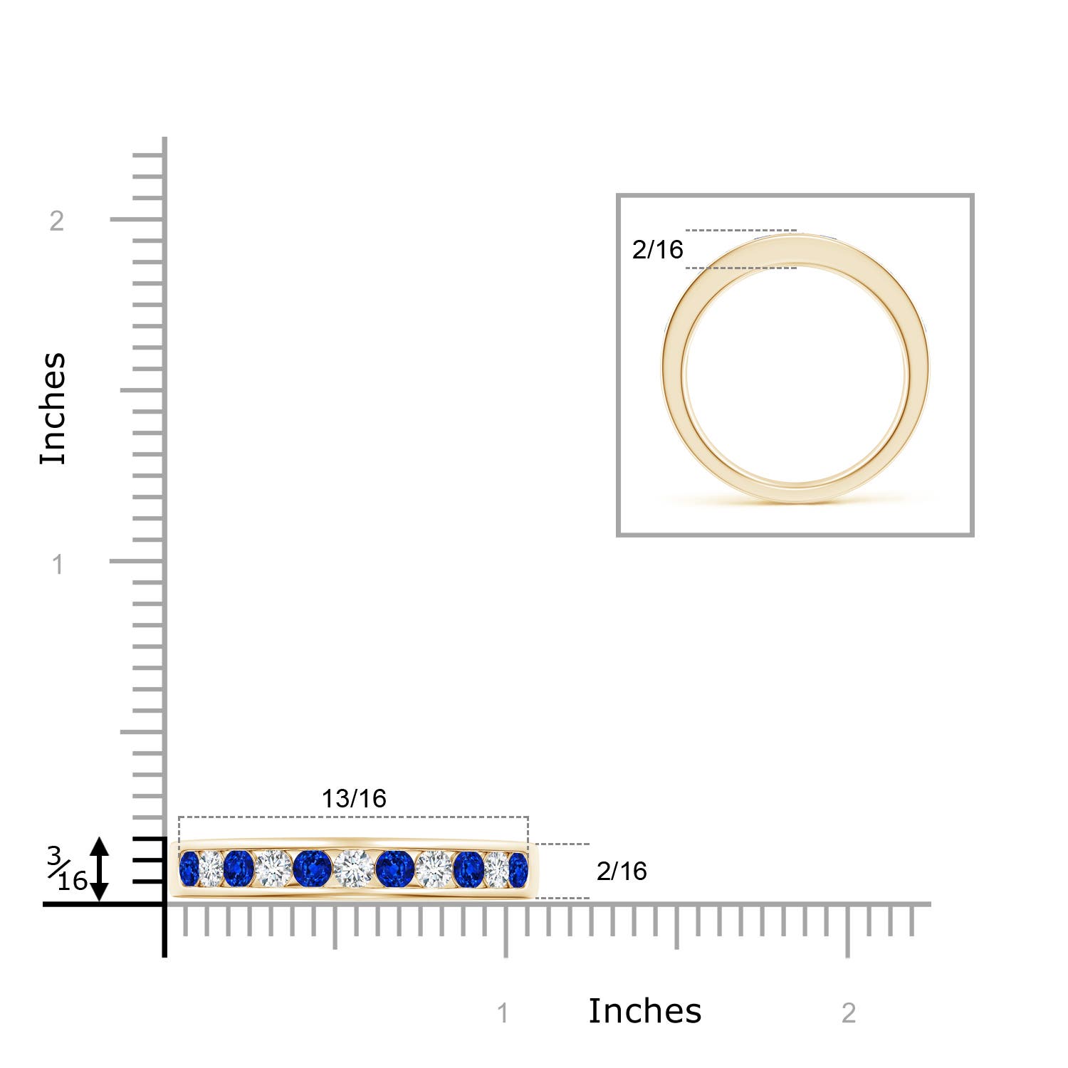 AAAA - Blue Sapphire / 0.89 CT / 14 KT Yellow Gold