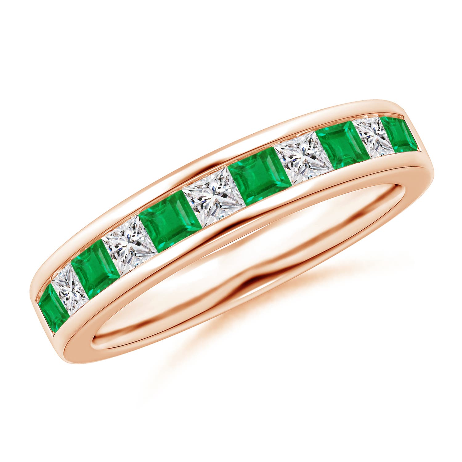 AA - Emerald / 0.87 CT / 14 KT Rose Gold