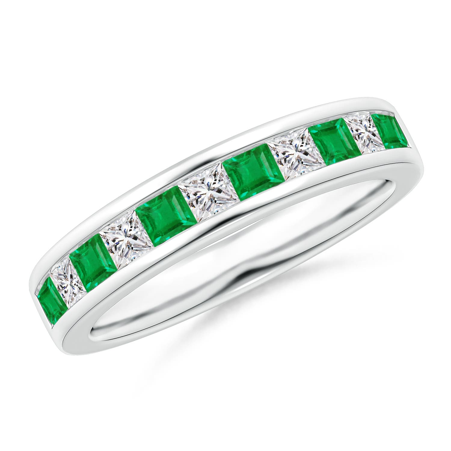 AA - Emerald / 0.87 CT / 14 KT White Gold