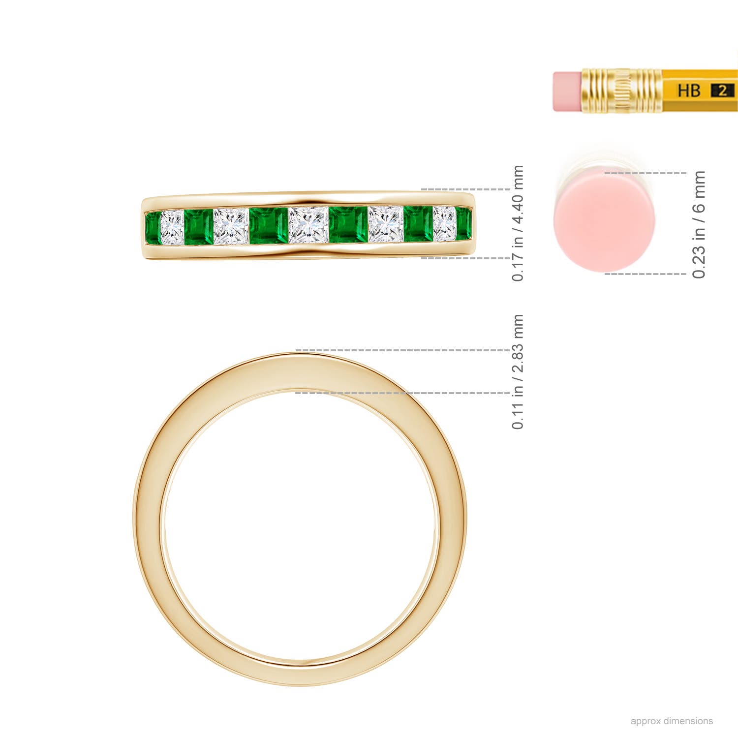 AAAA - Emerald / 0.87 CT / 14 KT Yellow Gold