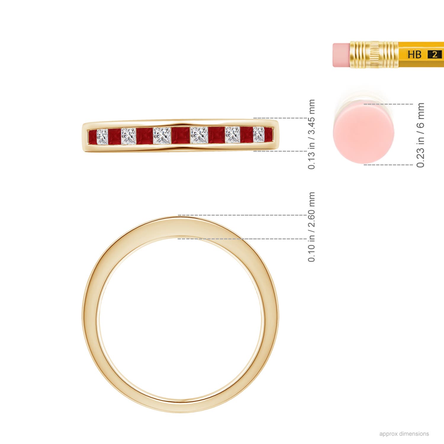 AA - Ruby / 0.52 CT / 14 KT Yellow Gold