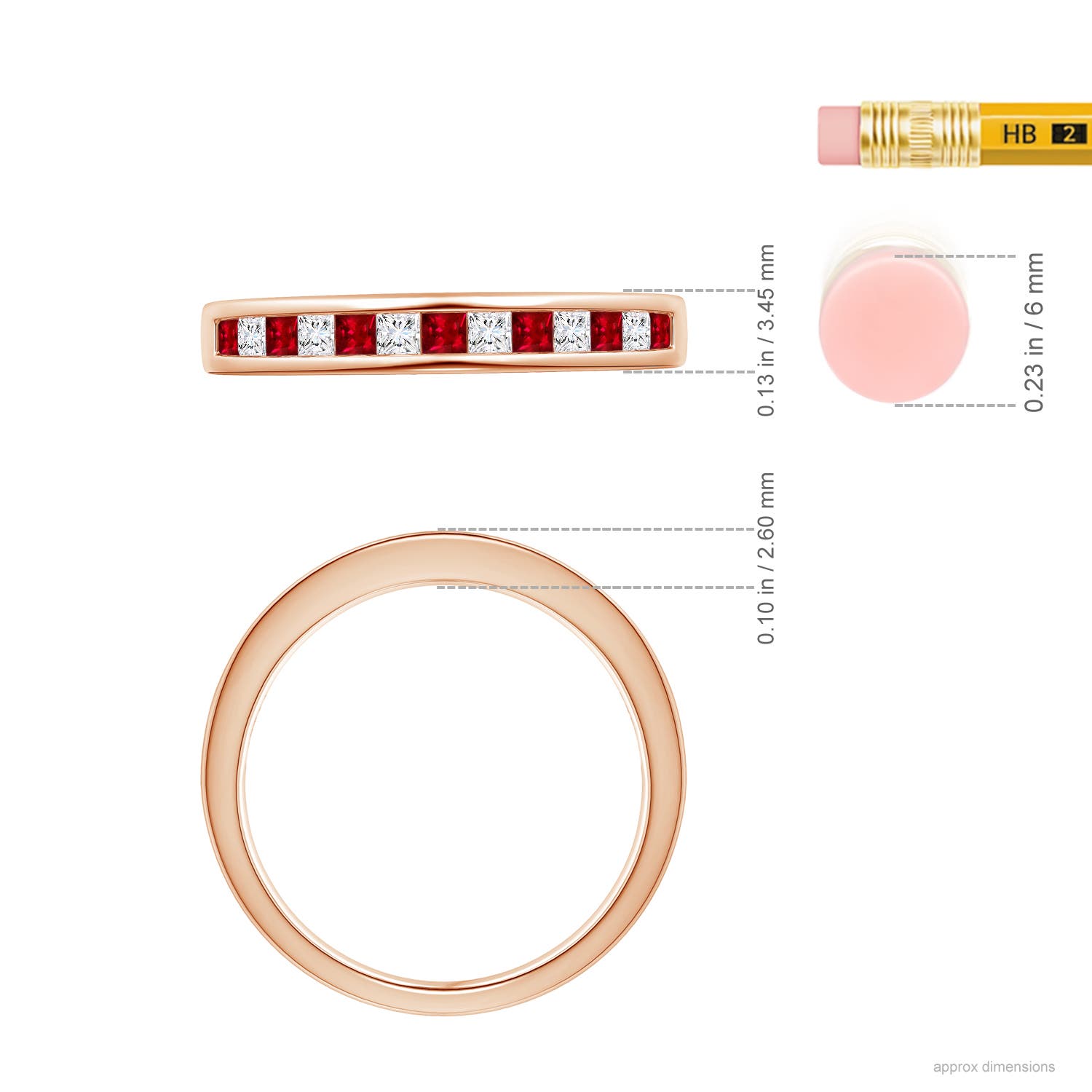 AAAA - Ruby / 0.52 CT / 14 KT Rose Gold