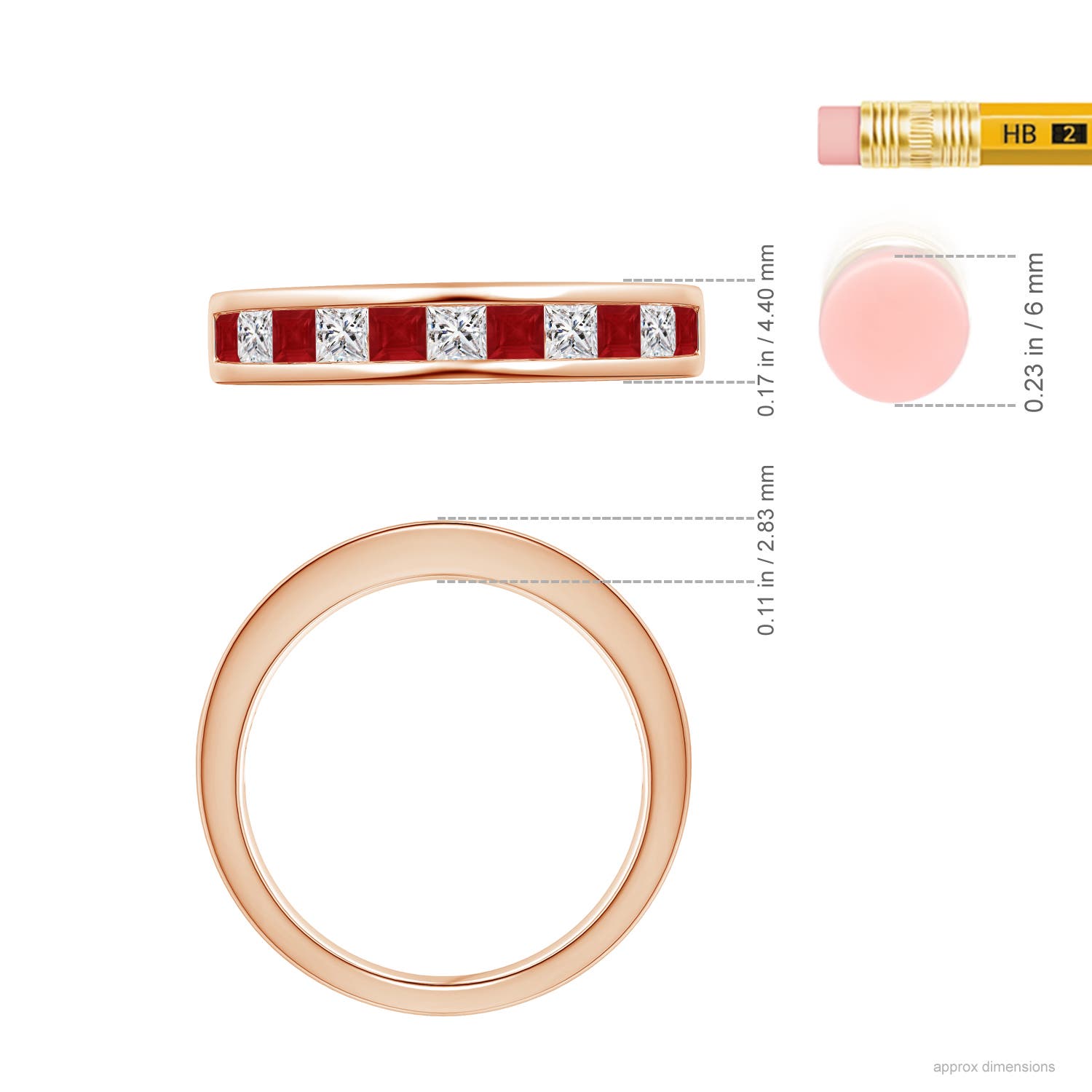 AA - Ruby / 1.05 CT / 14 KT Rose Gold