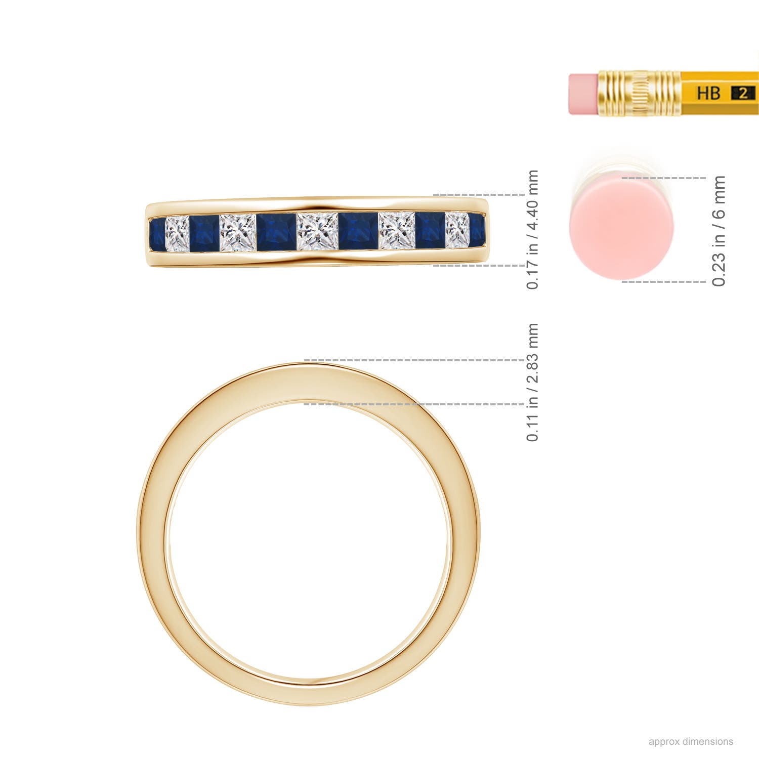 AA - Blue Sapphire / 0.93 CT / 14 KT Yellow Gold