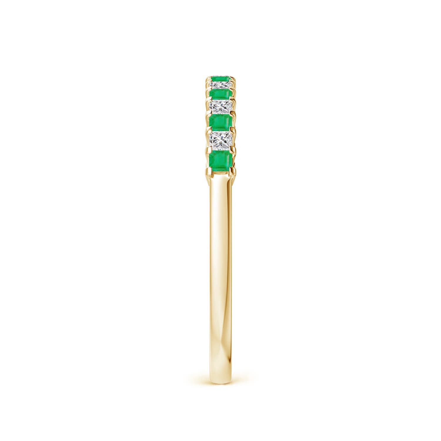 A - Emerald / 0.21 CT / 14 KT Yellow Gold