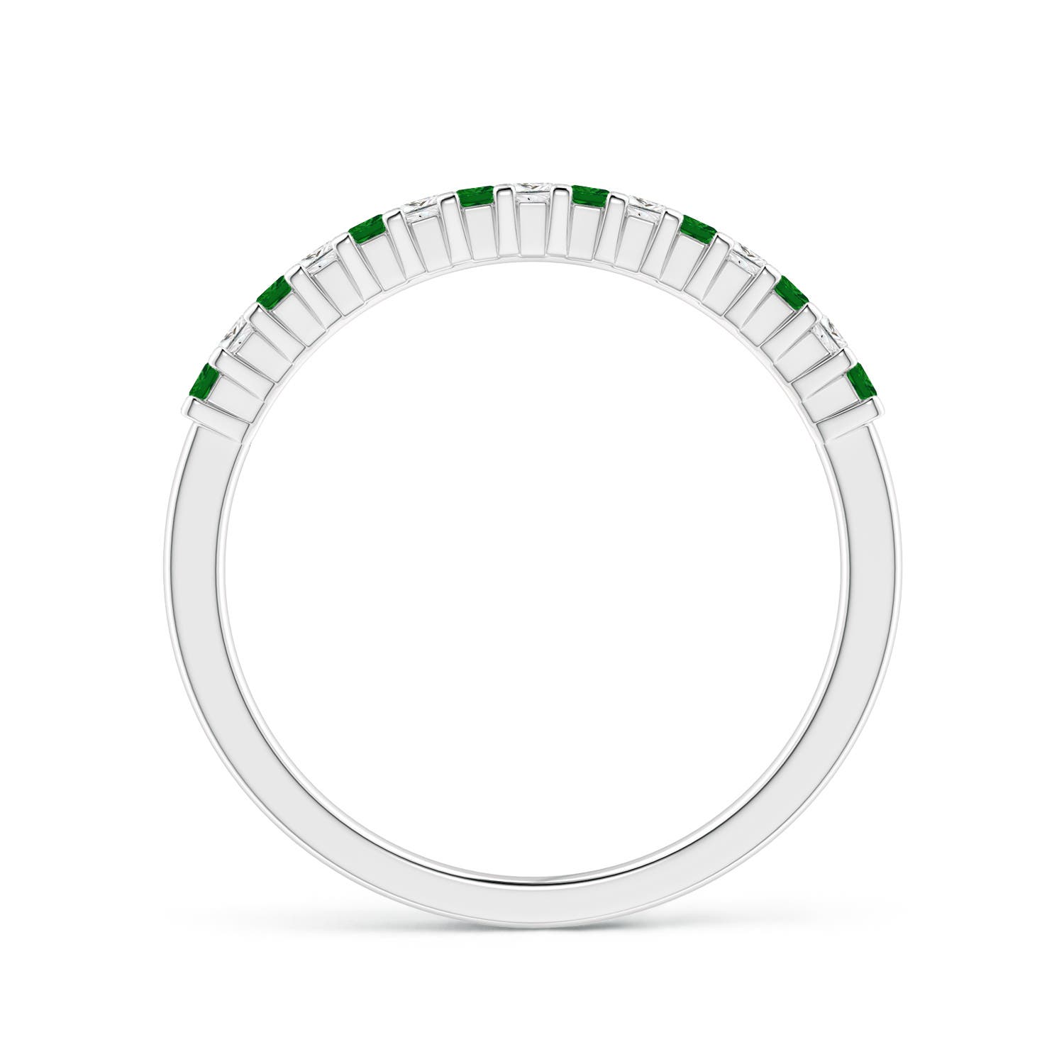 AAAA - Emerald / 0.21 CT / 14 KT White Gold