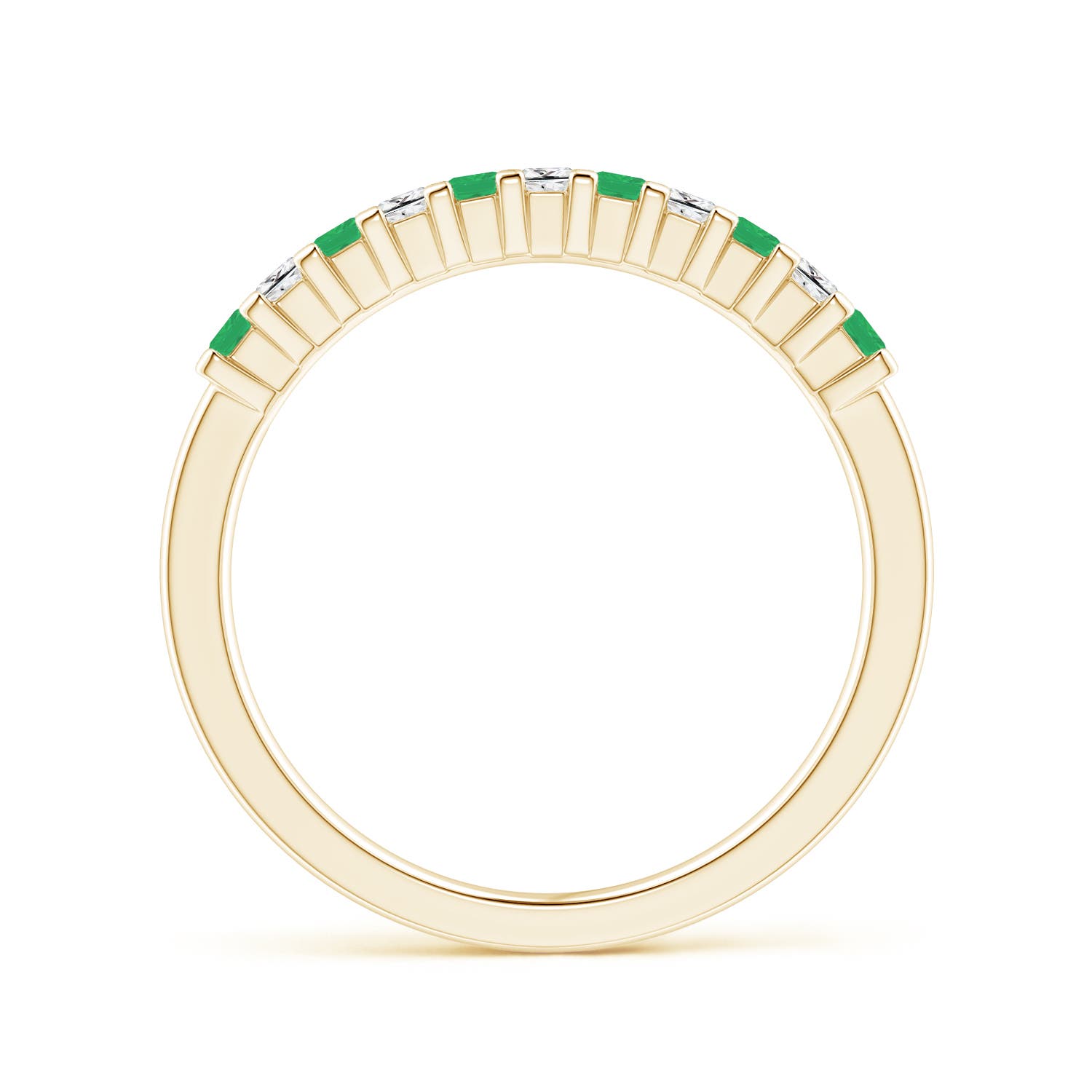 A - Emerald / 0.44 CT / 14 KT Yellow Gold