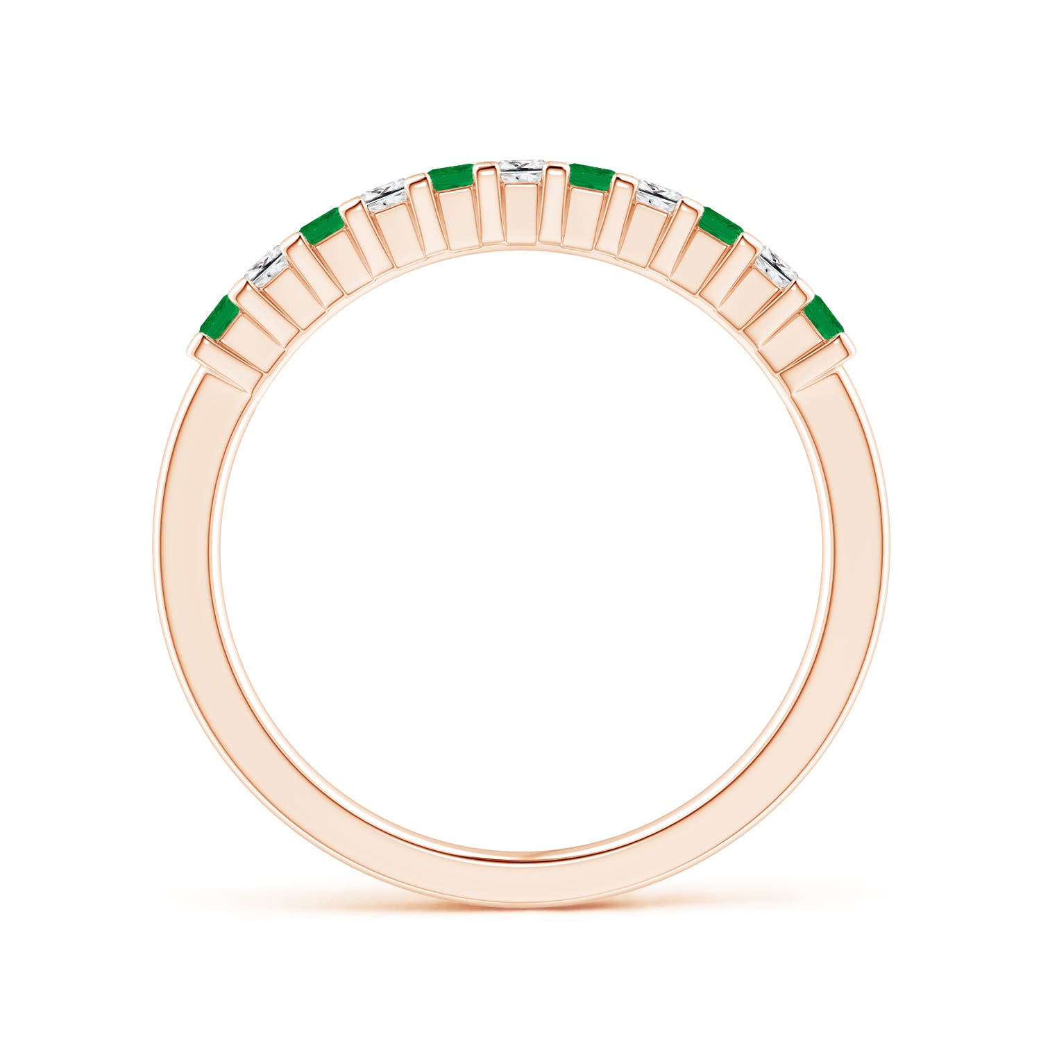 AA - Emerald / 0.44 CT / 14 KT Rose Gold