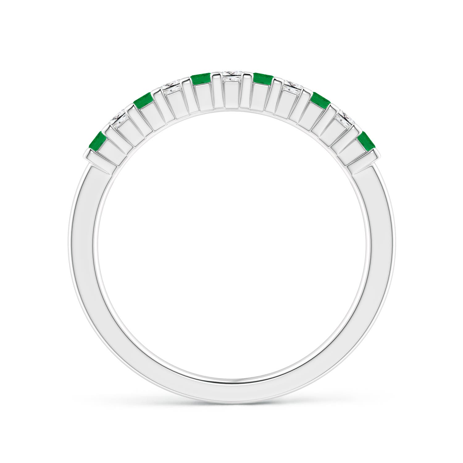 AA - Emerald / 0.44 CT / 14 KT White Gold