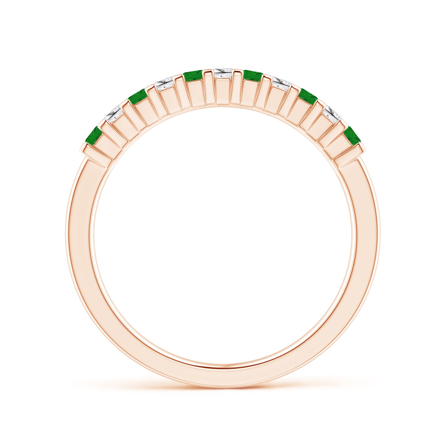 AAA - Emerald / 0.44 CT / 14 KT Rose Gold