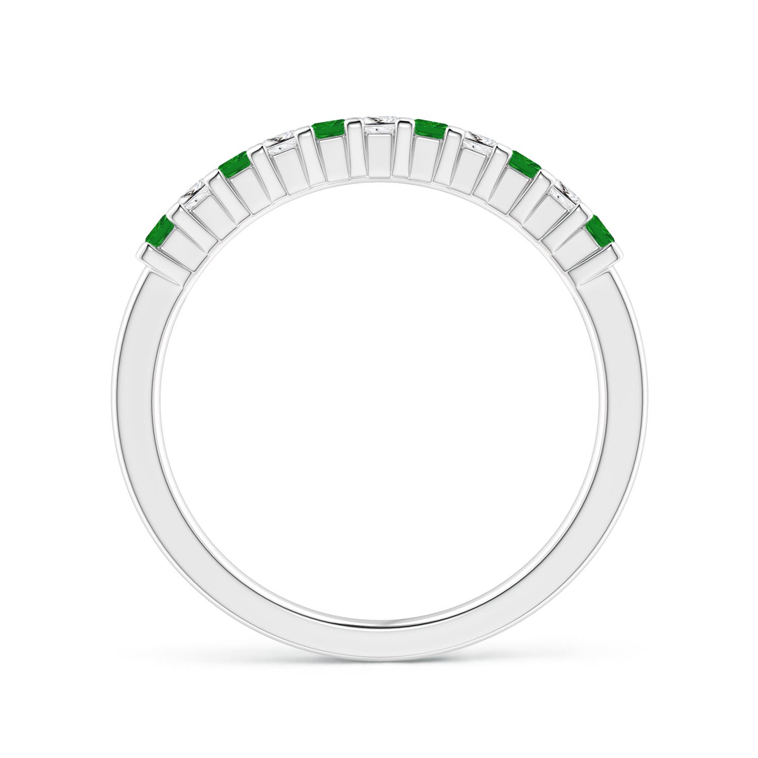 AAA - Emerald / 0.44 CT / 14 KT White Gold