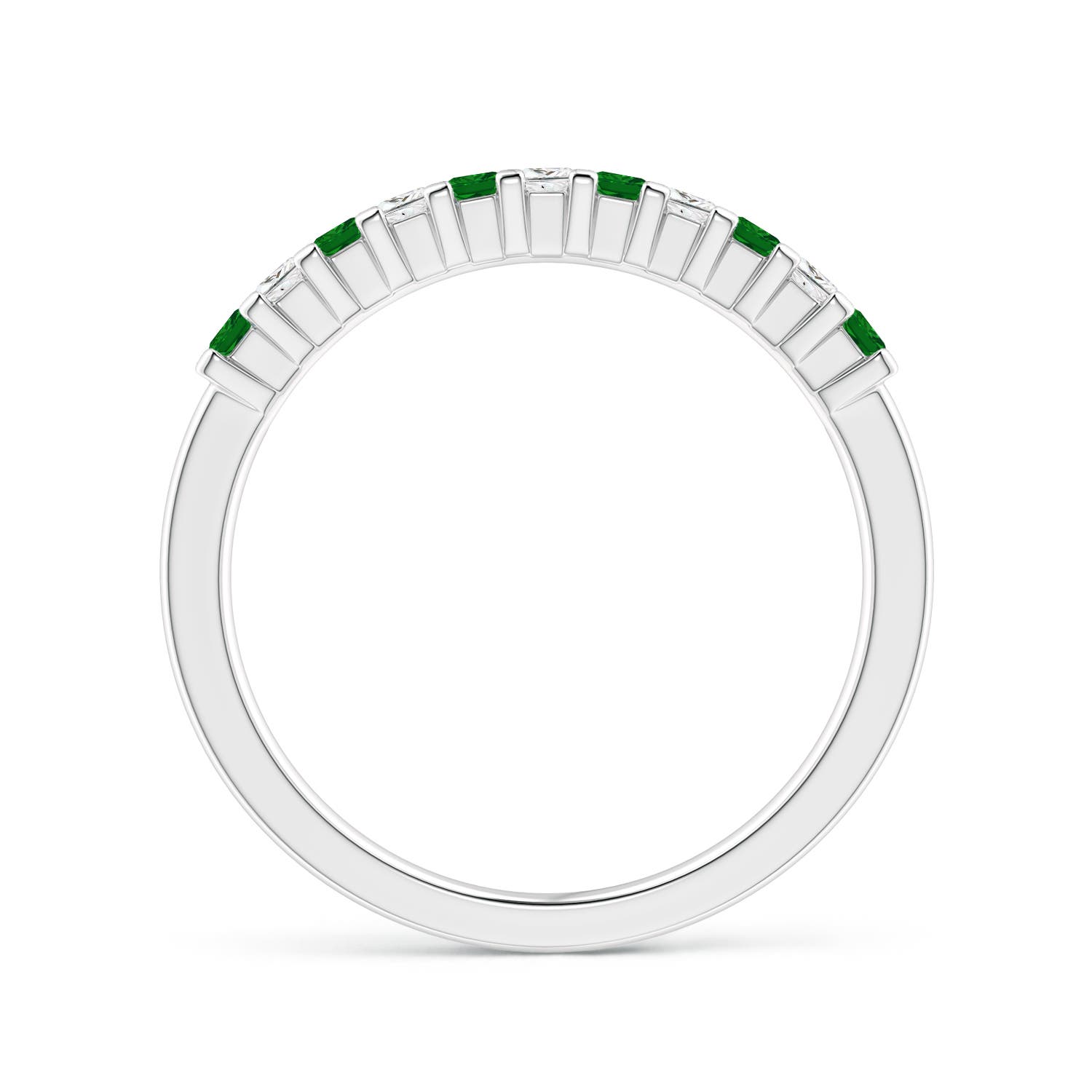 AAAA - Emerald / 0.44 CT / 14 KT White Gold