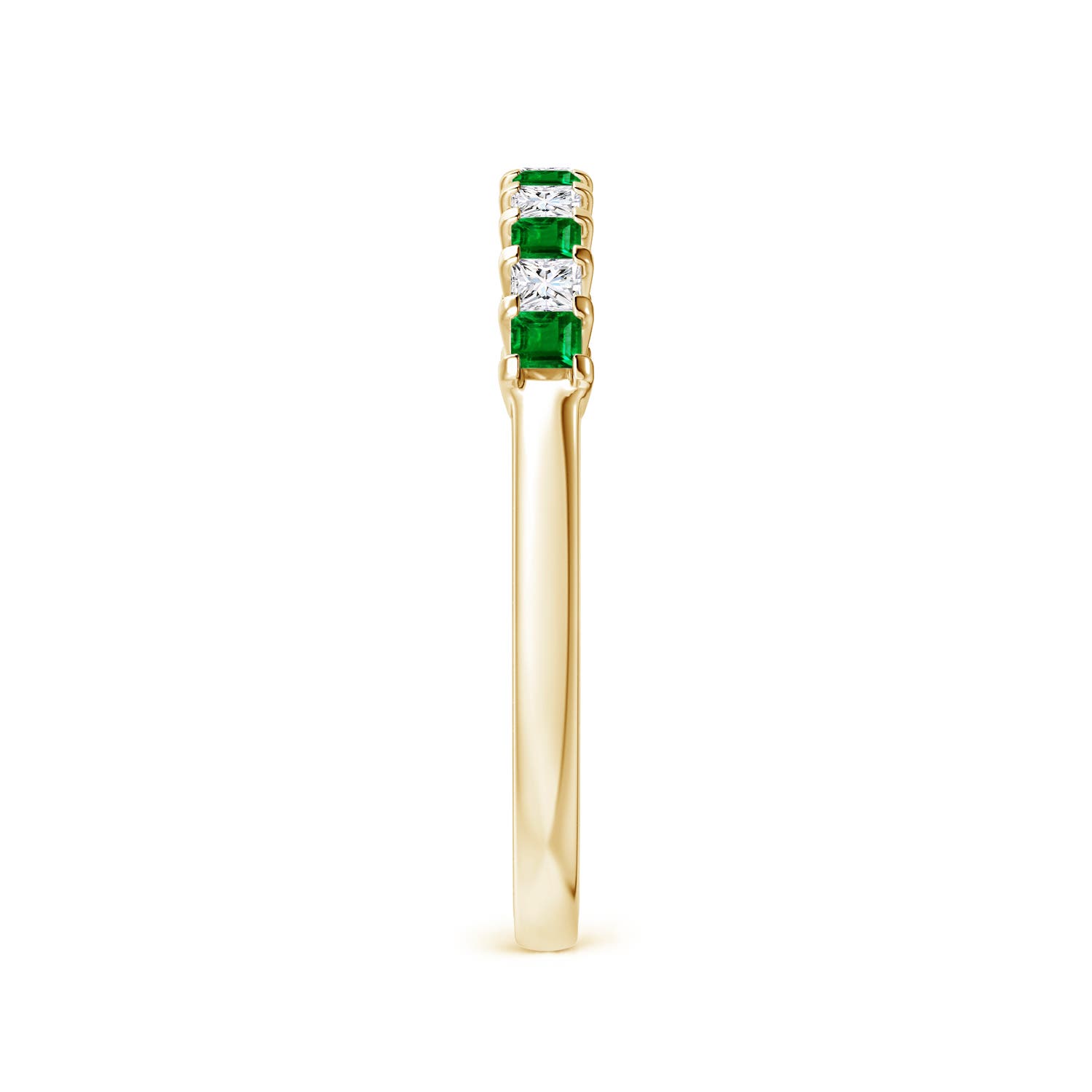 AAAA - Emerald / 0.44 CT / 14 KT Yellow Gold