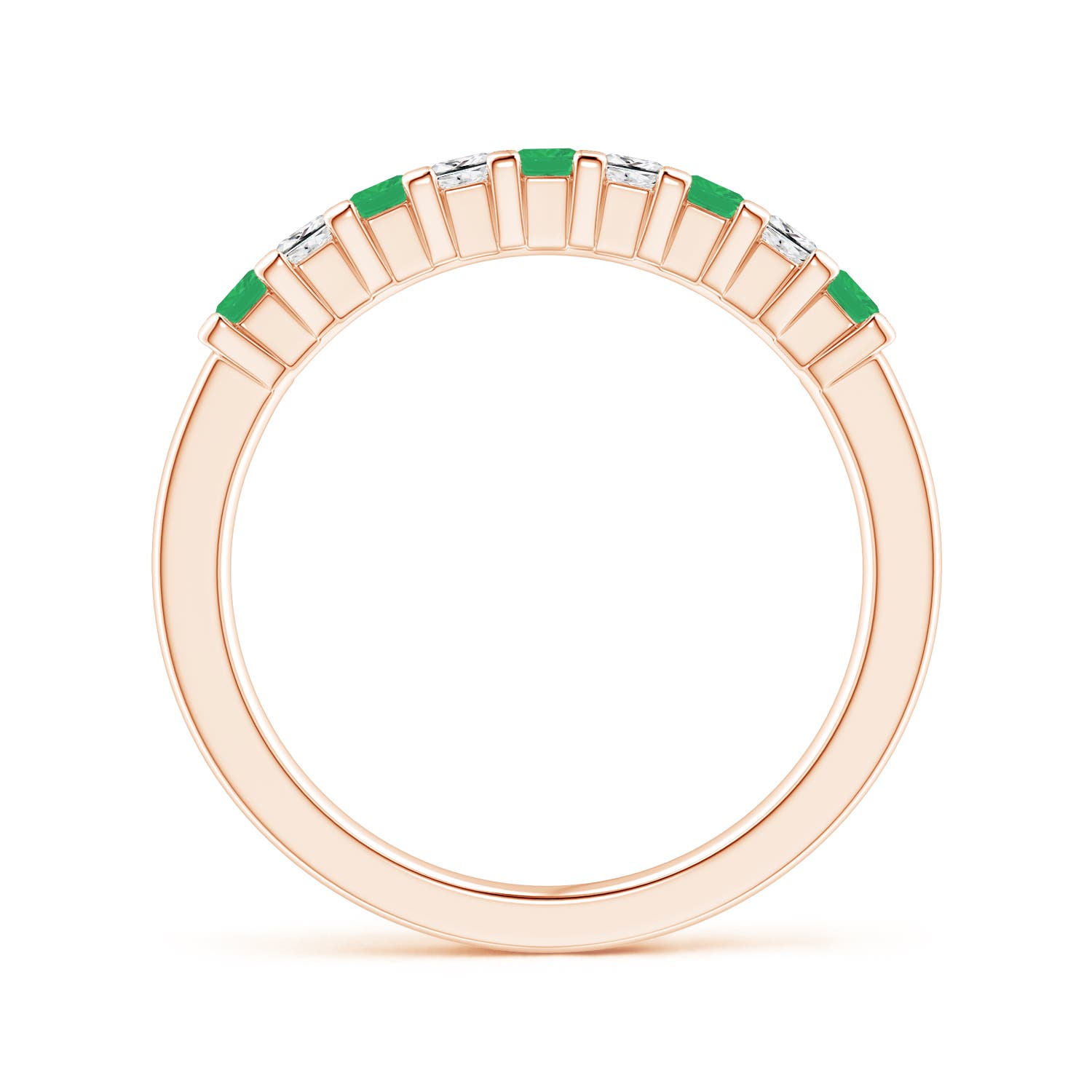 A - Emerald / 0.53 CT / 14 KT Rose Gold