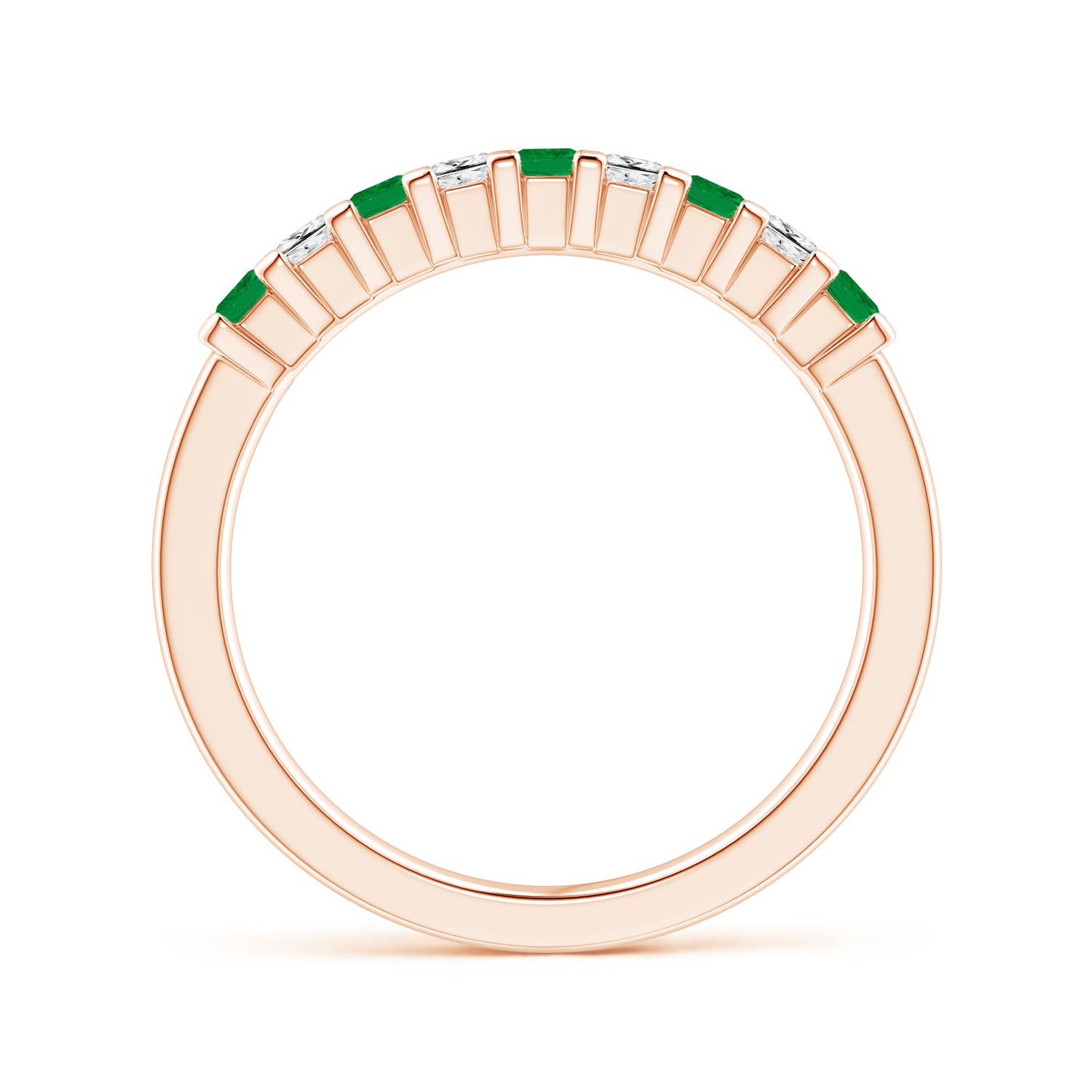 AA - Emerald / 0.53 CT / 14 KT Rose Gold