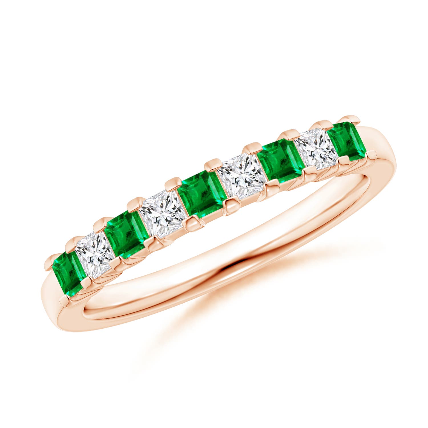 AAA - Emerald / 0.53 CT / 14 KT Rose Gold