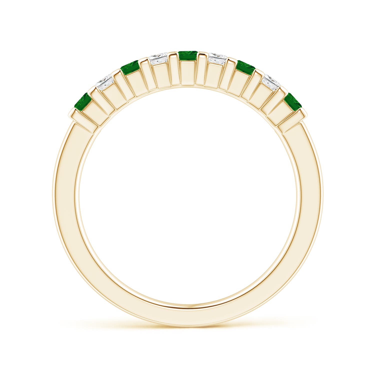 AAAA - Emerald / 0.53 CT / 14 KT Yellow Gold