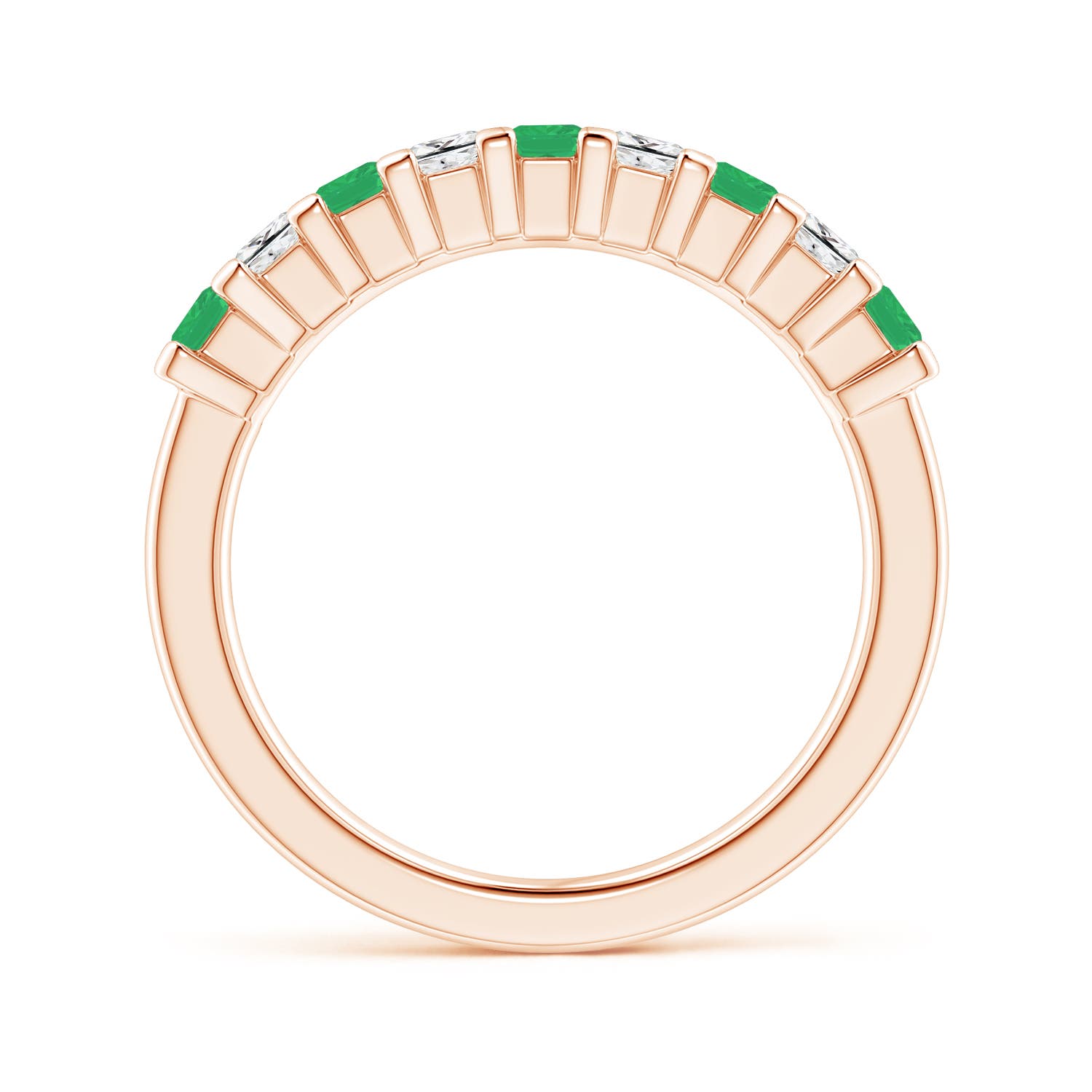 A - Emerald / 0.89 CT / 14 KT Rose Gold