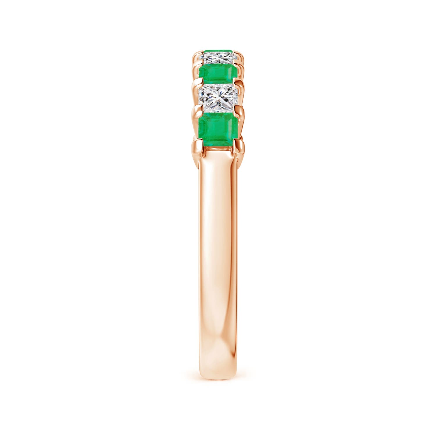 A - Emerald / 0.89 CT / 14 KT Rose Gold