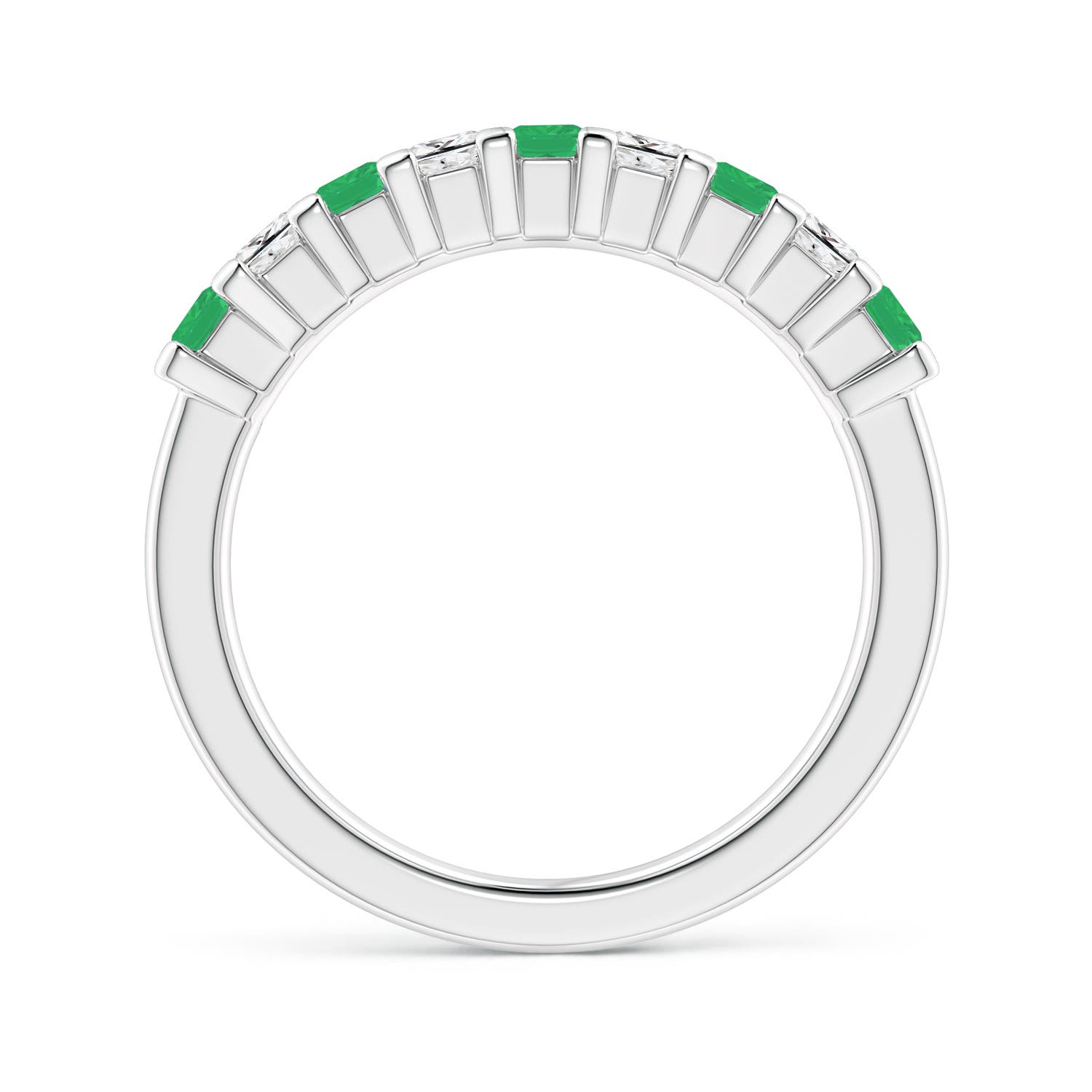 A - Emerald / 0.89 CT / 14 KT White Gold