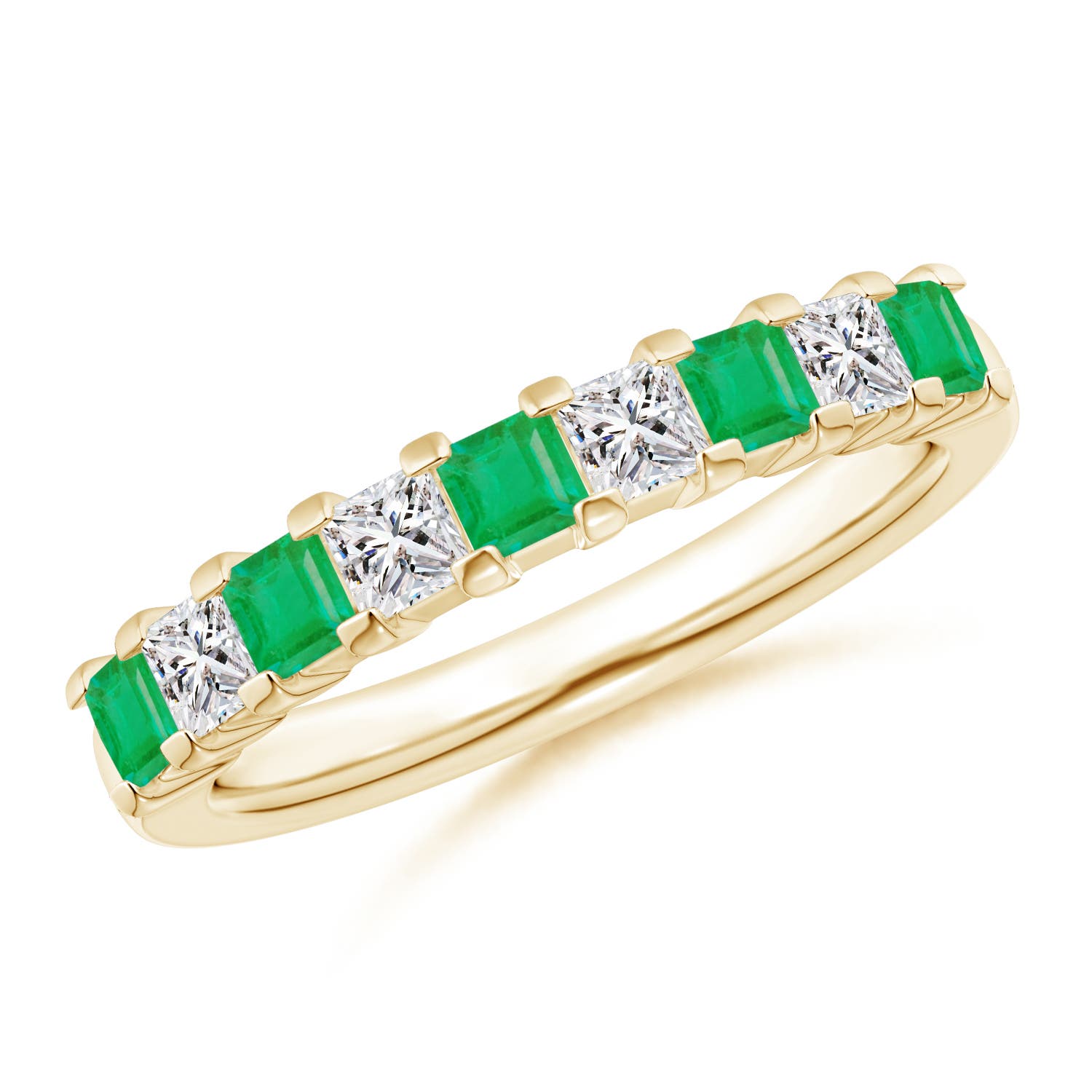 A - Emerald / 0.89 CT / 14 KT Yellow Gold