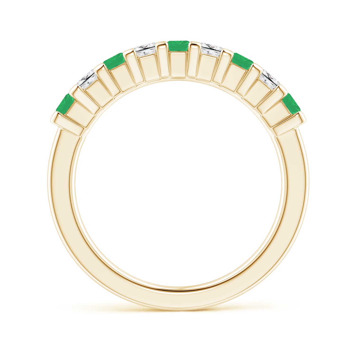 A - Emerald / 0.89 CT / 14 KT Yellow Gold