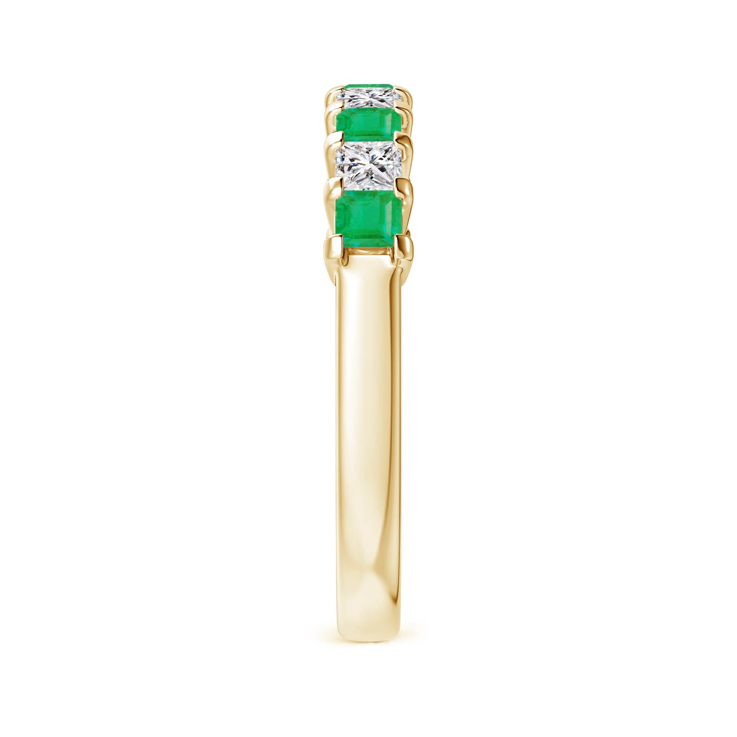 A - Emerald / 0.89 CT / 14 KT Yellow Gold