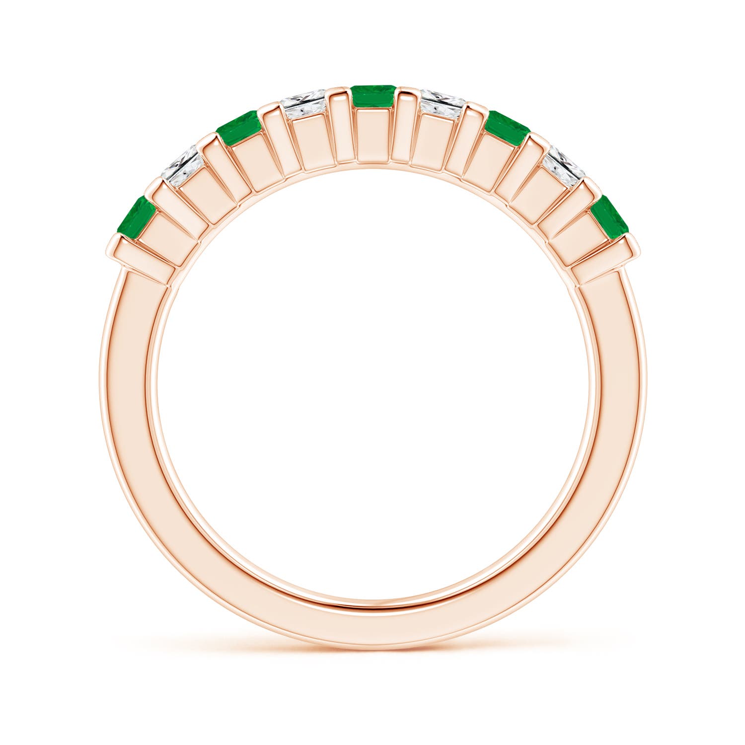 AA - Emerald / 0.89 CT / 14 KT Rose Gold