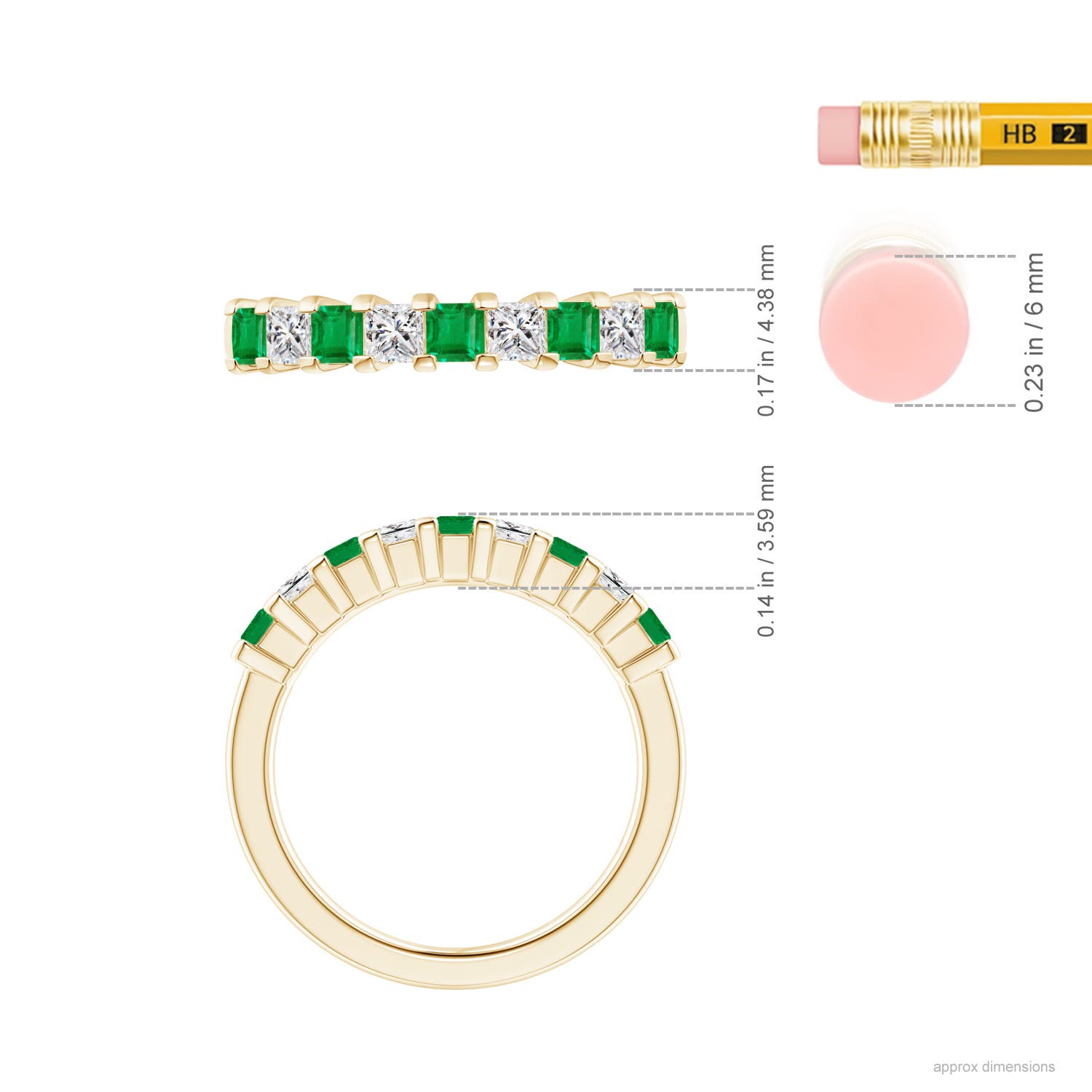 AA - Emerald / 0.89 CT / 14 KT Yellow Gold