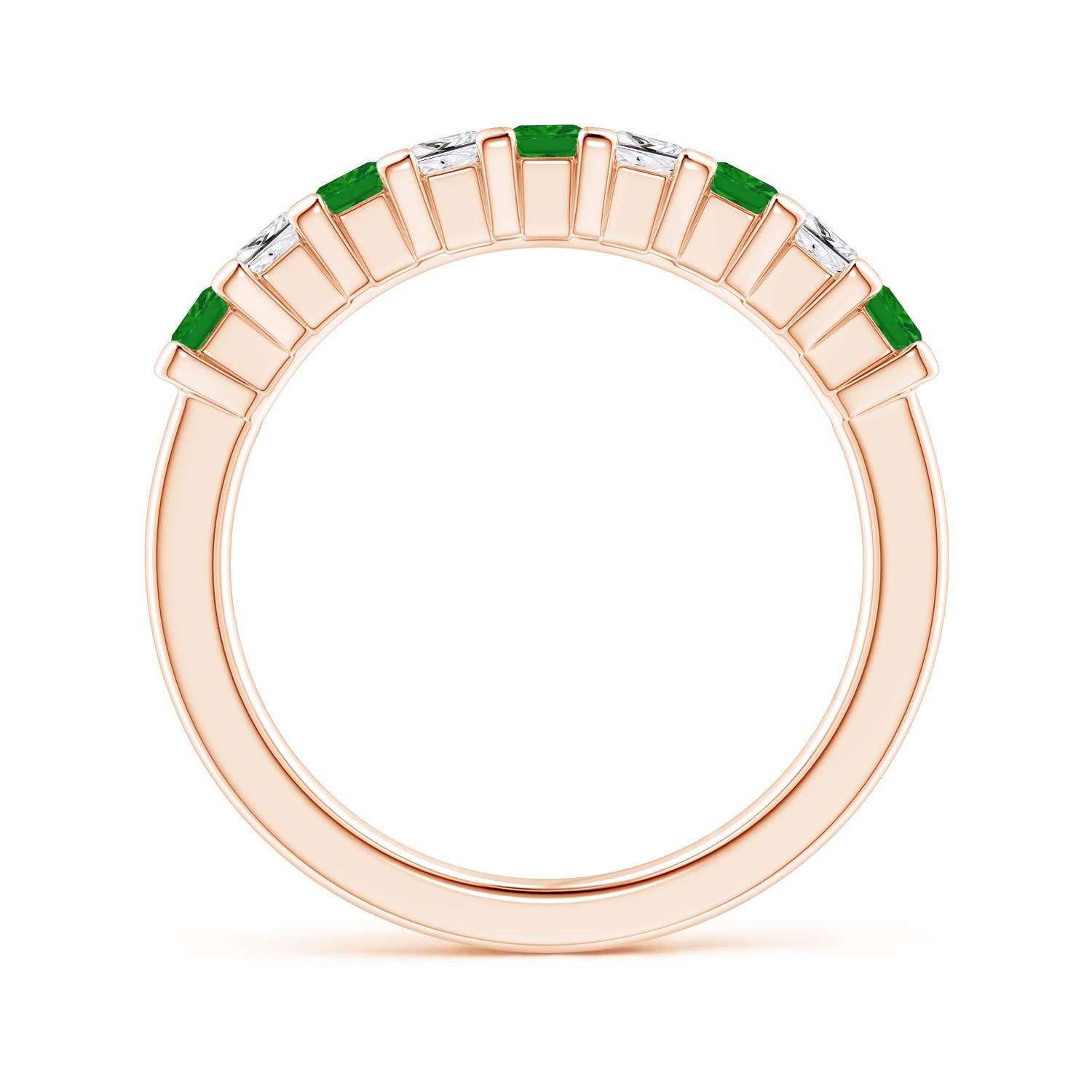 AAA - Emerald / 0.89 CT / 14 KT Rose Gold