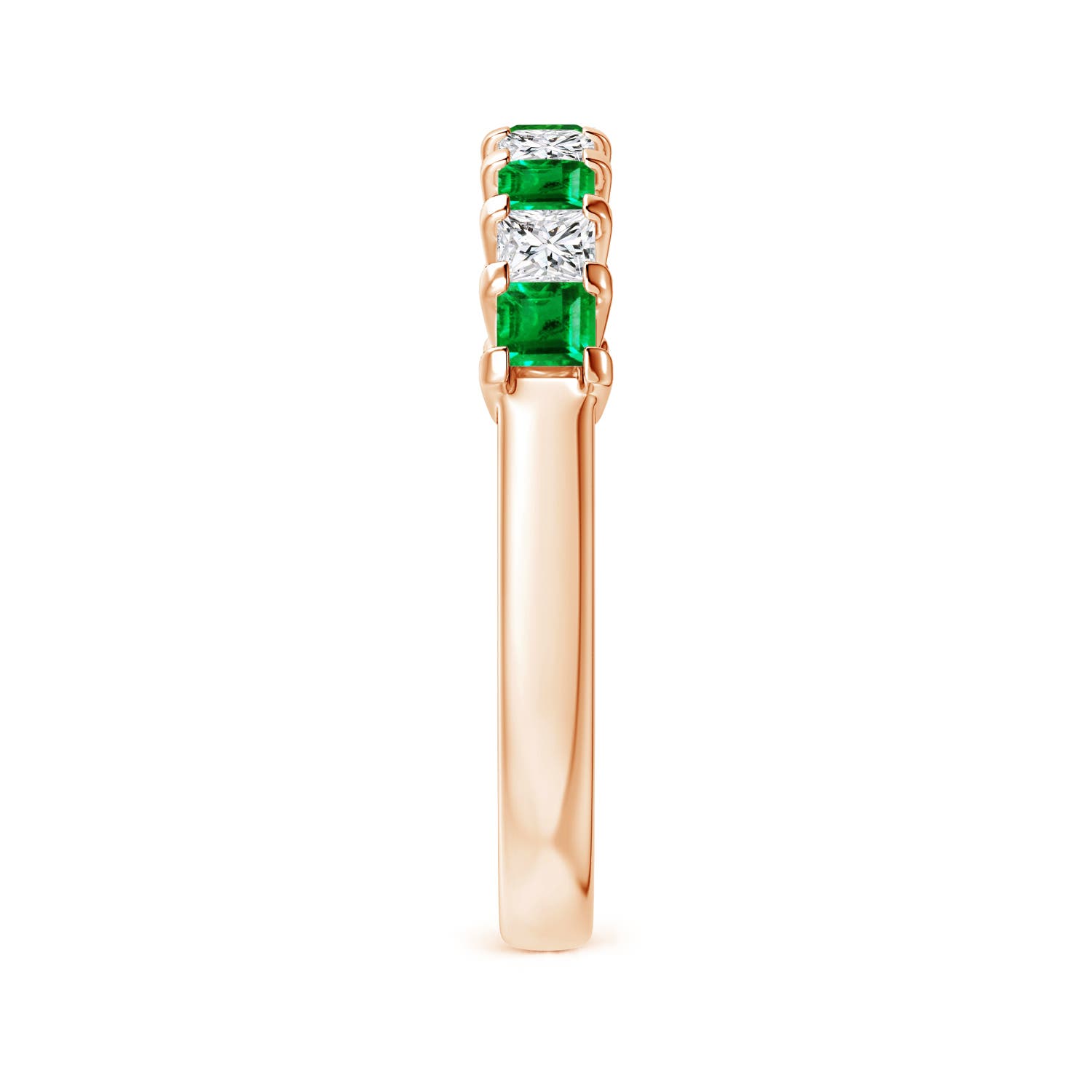 AAA - Emerald / 0.89 CT / 14 KT Rose Gold