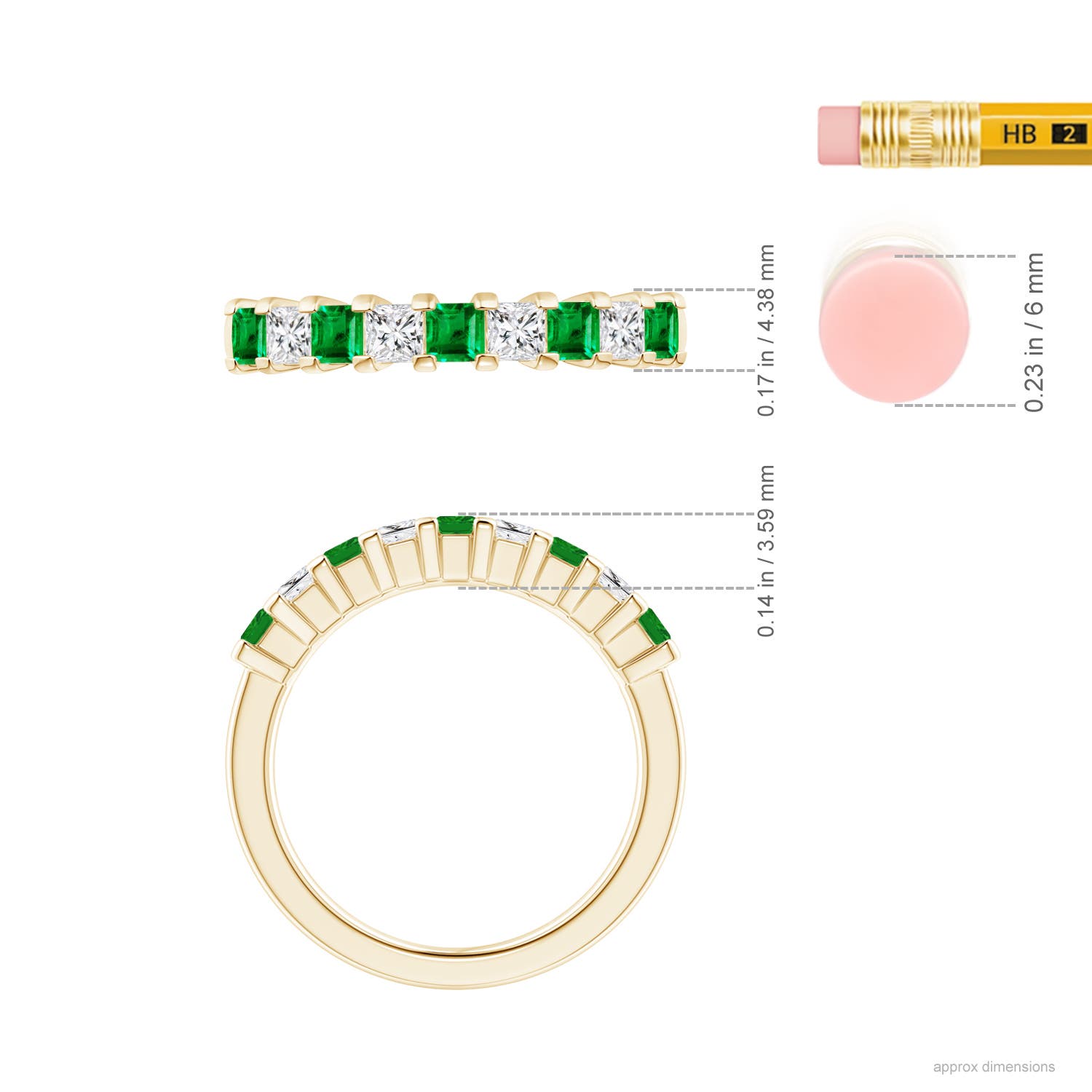 AAA - Emerald / 0.89 CT / 14 KT Yellow Gold