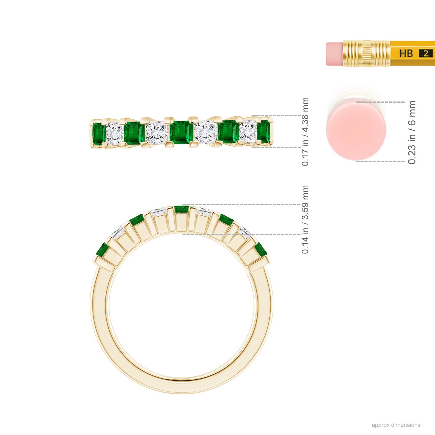 AAAA - Emerald / 0.89 CT / 14 KT Yellow Gold