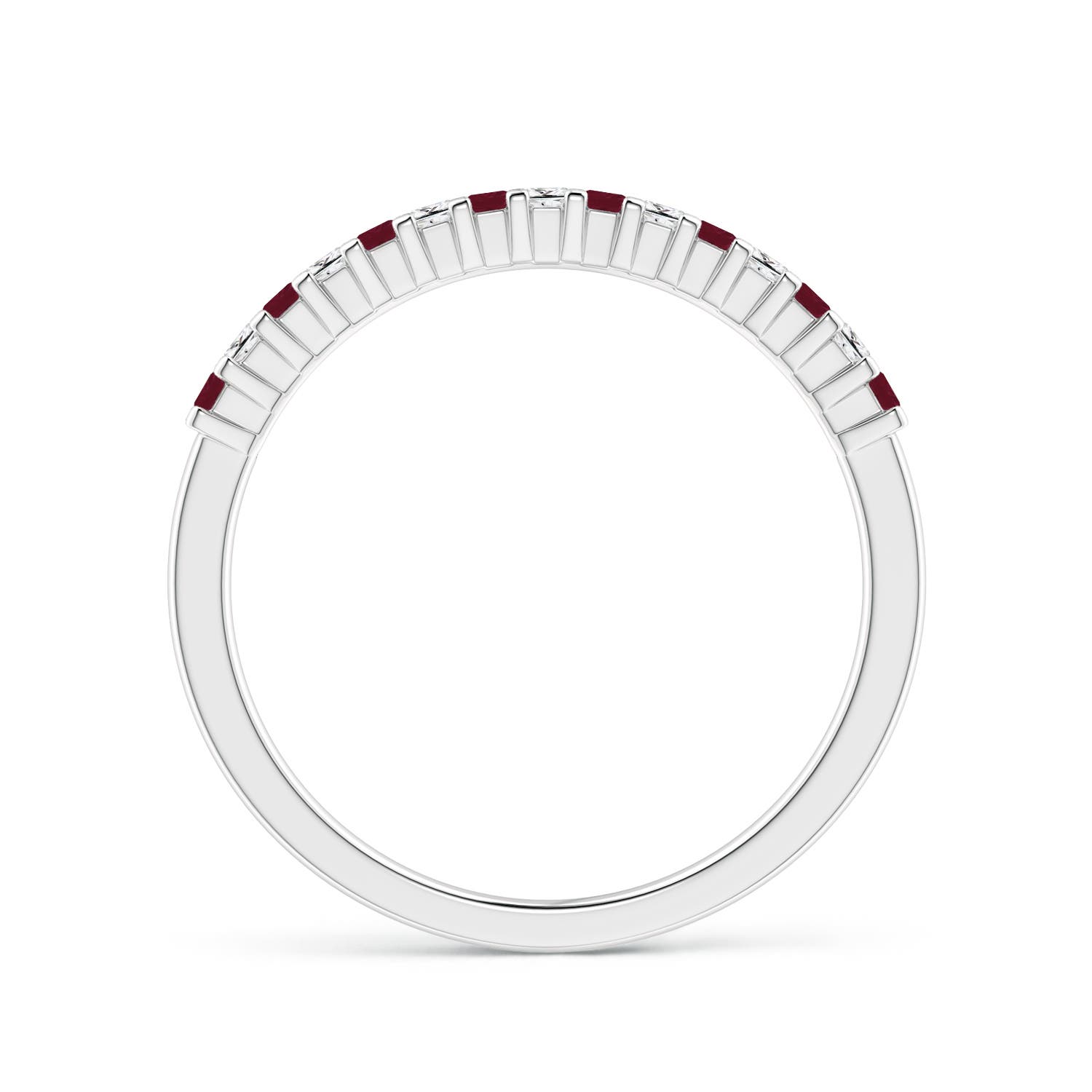 A - Ruby / 0.35 CT / 14 KT White Gold