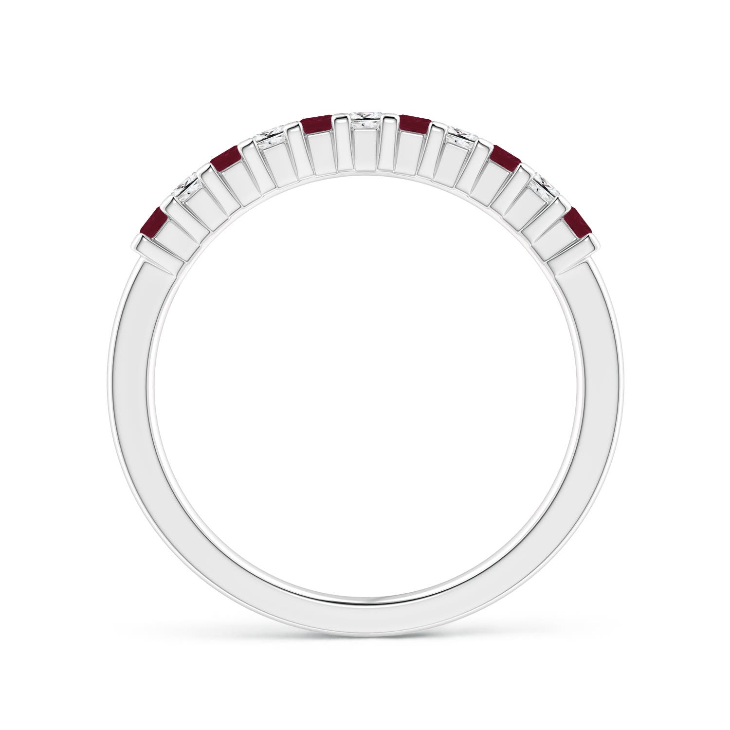 A - Ruby / 0.53 CT / 14 KT White Gold