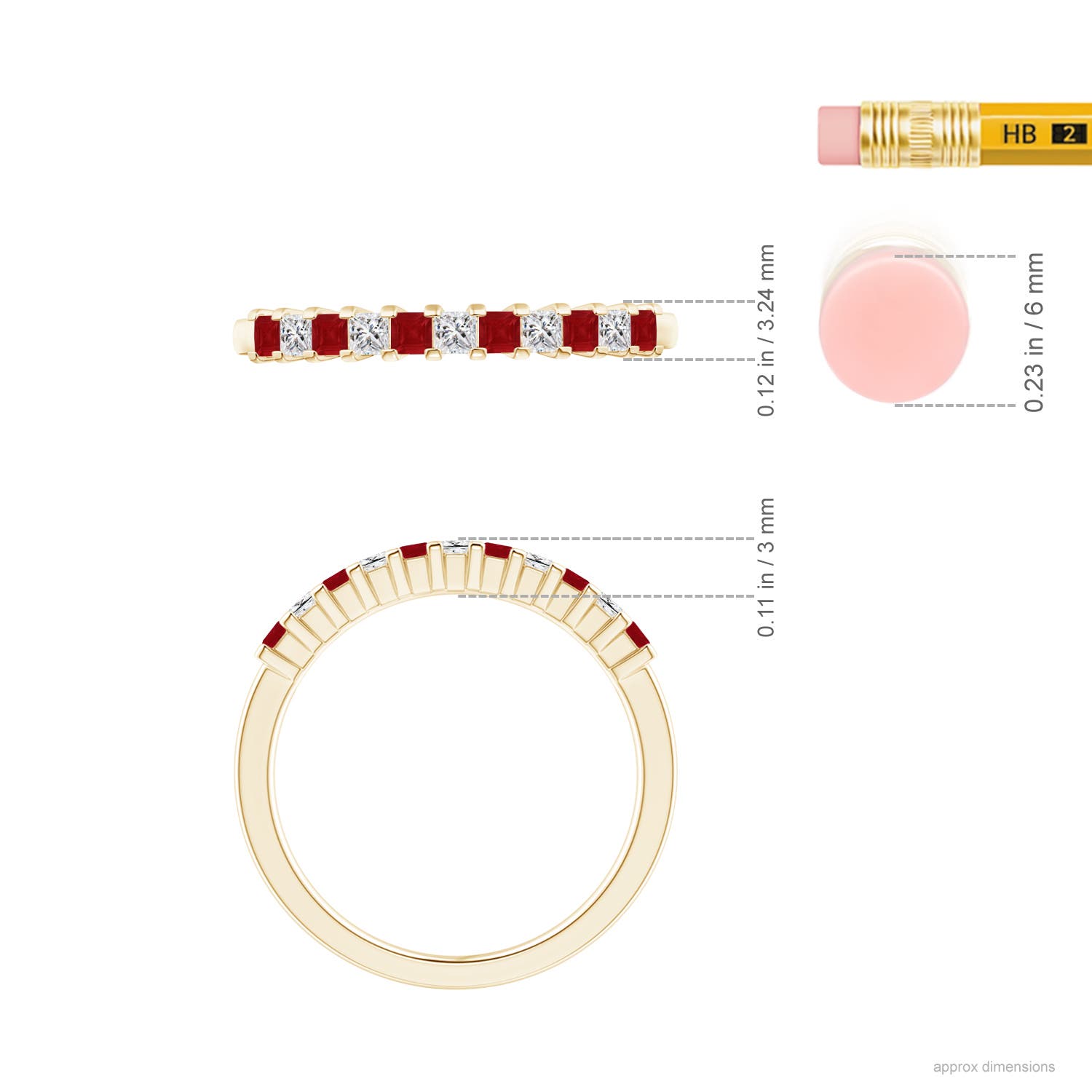 AA - Ruby / 0.53 CT / 14 KT Yellow Gold