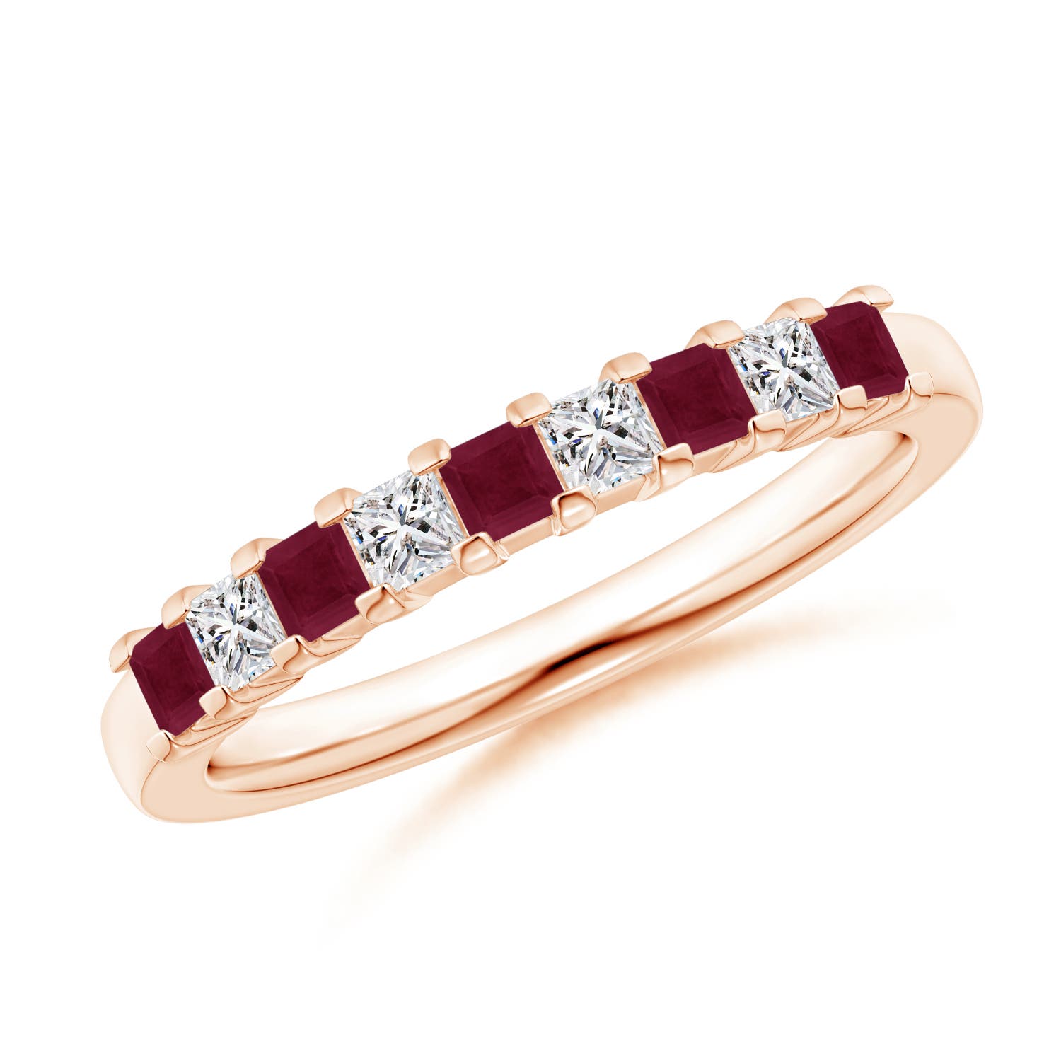 A - Ruby / 0.63 CT / 14 KT Rose Gold