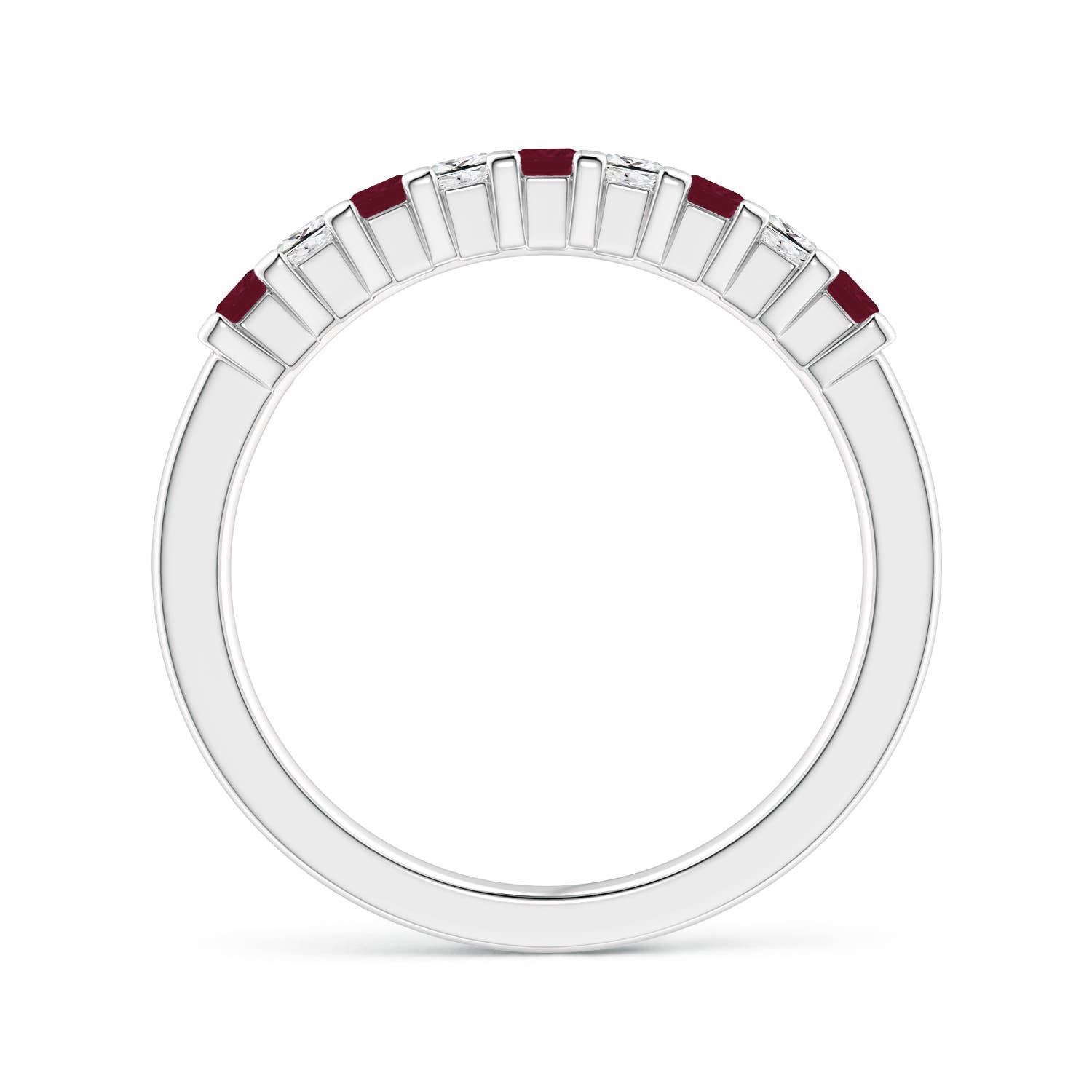 A - Ruby / 0.63 CT / 14 KT White Gold