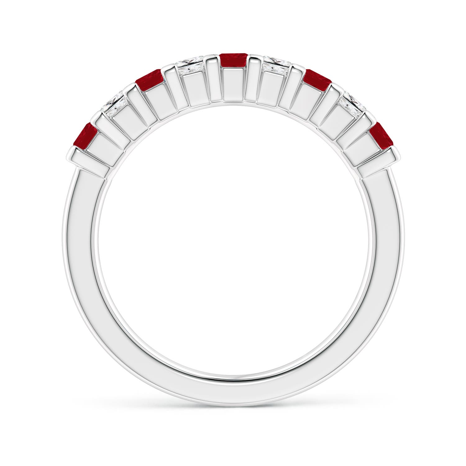 AA - Ruby / 1.14 CT / 14 KT White Gold