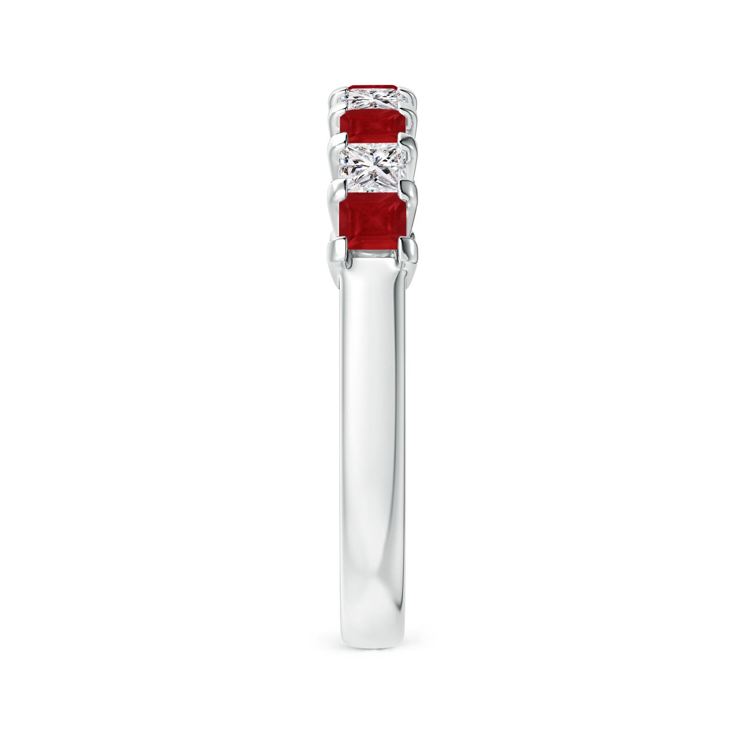 AA - Ruby / 1.14 CT / 14 KT White Gold