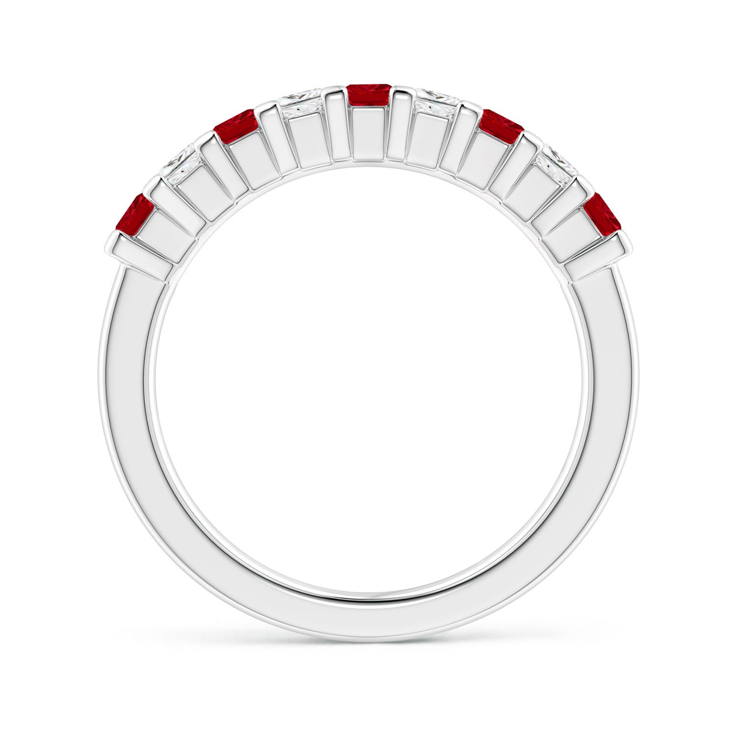 AAAA - Ruby / 1.14 CT / 14 KT White Gold