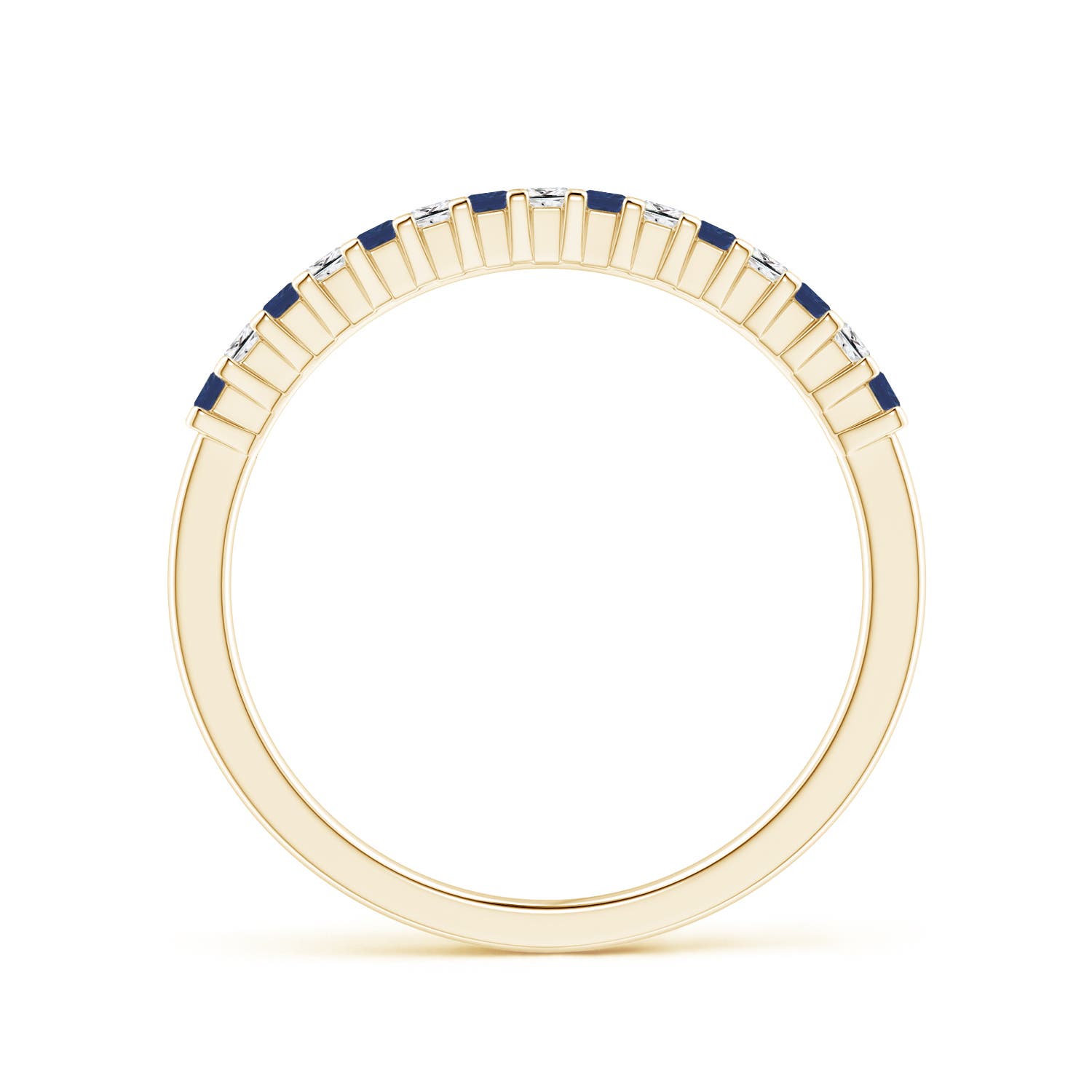 A - Blue Sapphire / 0.35 CT / 14 KT Yellow Gold