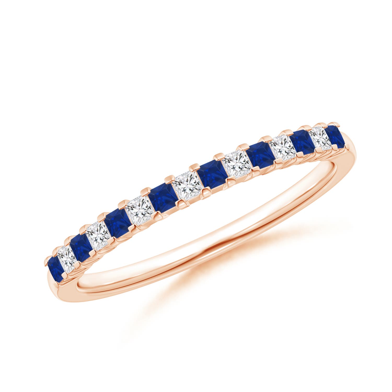 AAA - Blue Sapphire / 0.35 CT / 14 KT Rose Gold