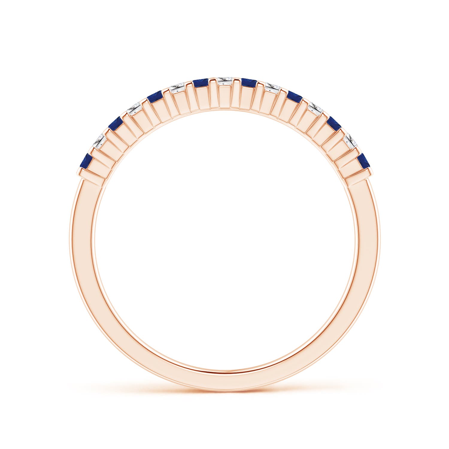 AAA - Blue Sapphire / 0.35 CT / 14 KT Rose Gold