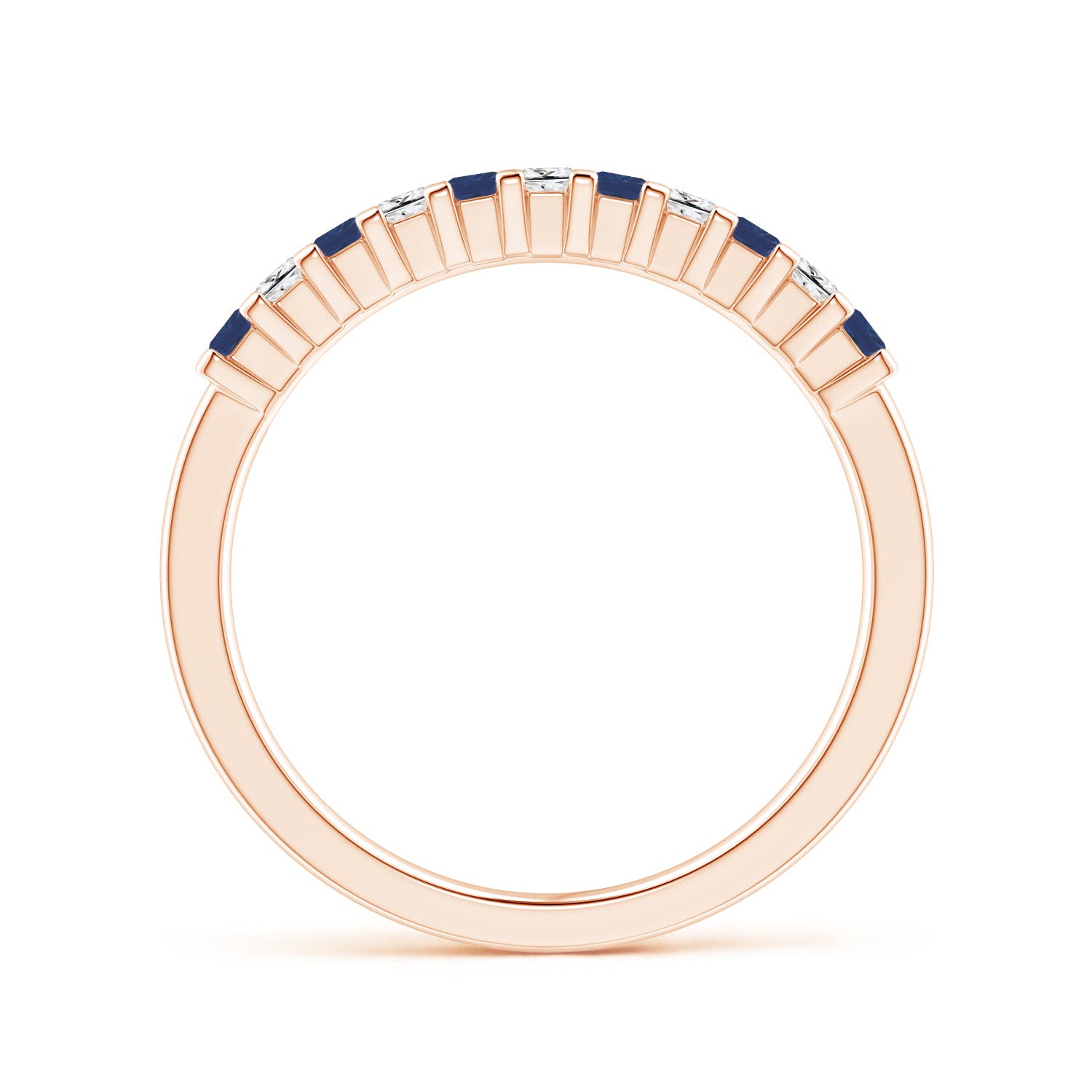 A - Blue Sapphire / 0.53 CT / 14 KT Rose Gold