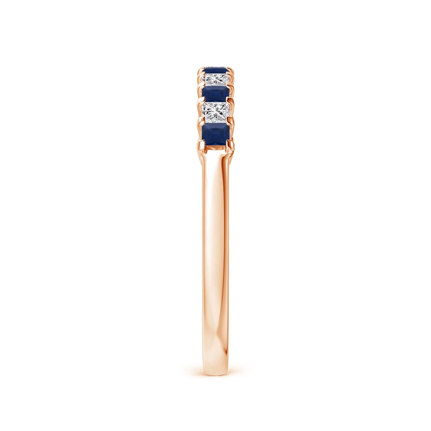 A - Blue Sapphire / 0.53 CT / 14 KT Rose Gold