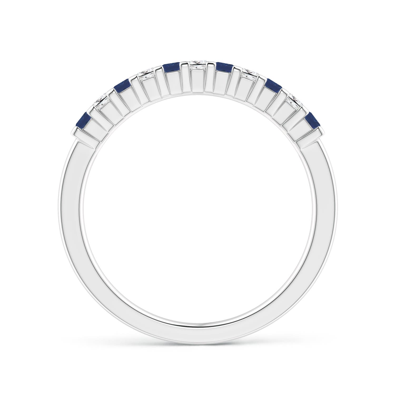 A - Blue Sapphire / 0.53 CT / 14 KT White Gold